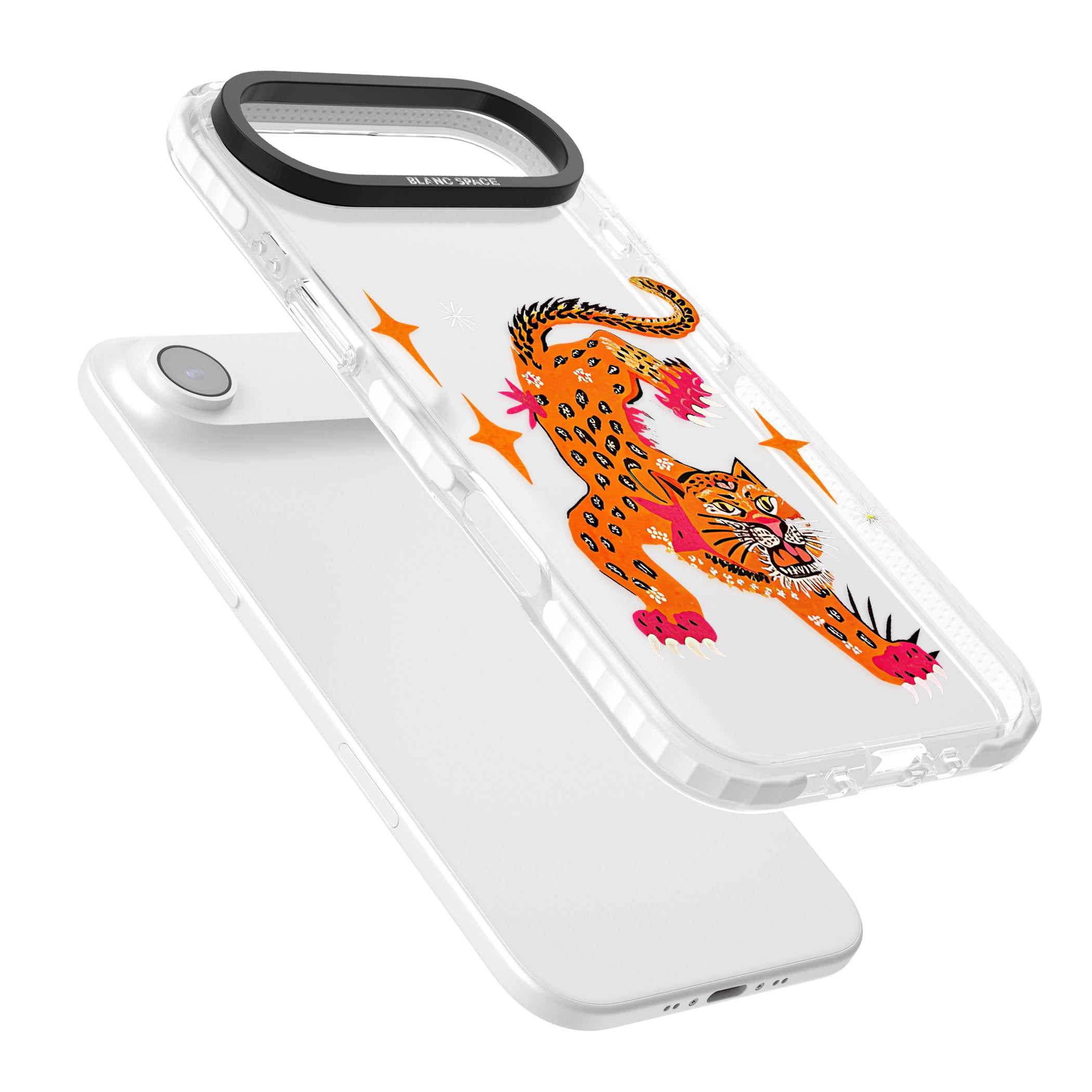 Fierce Jaguar Clear iPhone 17 Air Impact Clear Phone Case Colours