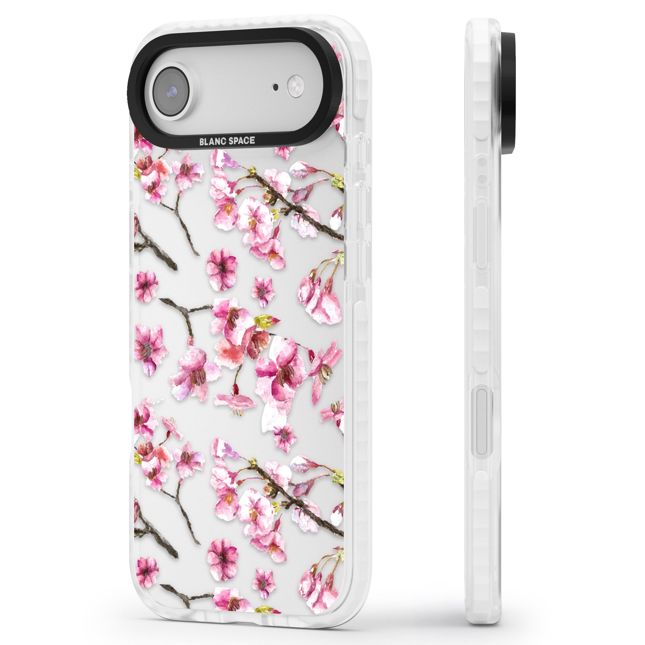 Sakura Bloom iPhone 17 Air Impact Clear Phone Case Side Profile