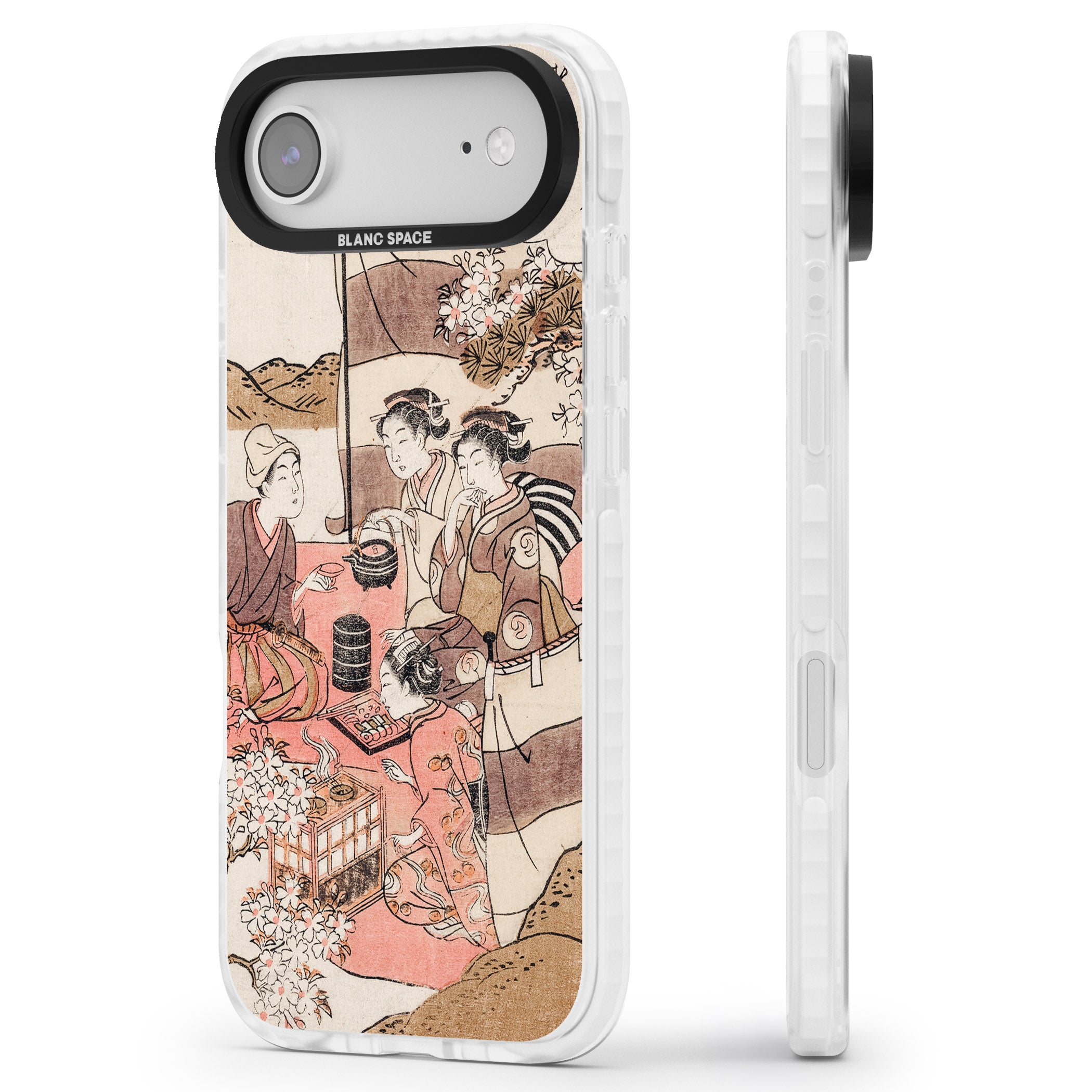 Japanese Afternoon Tea iPhone 17 Air Impact Clear Phone Case Side Profile