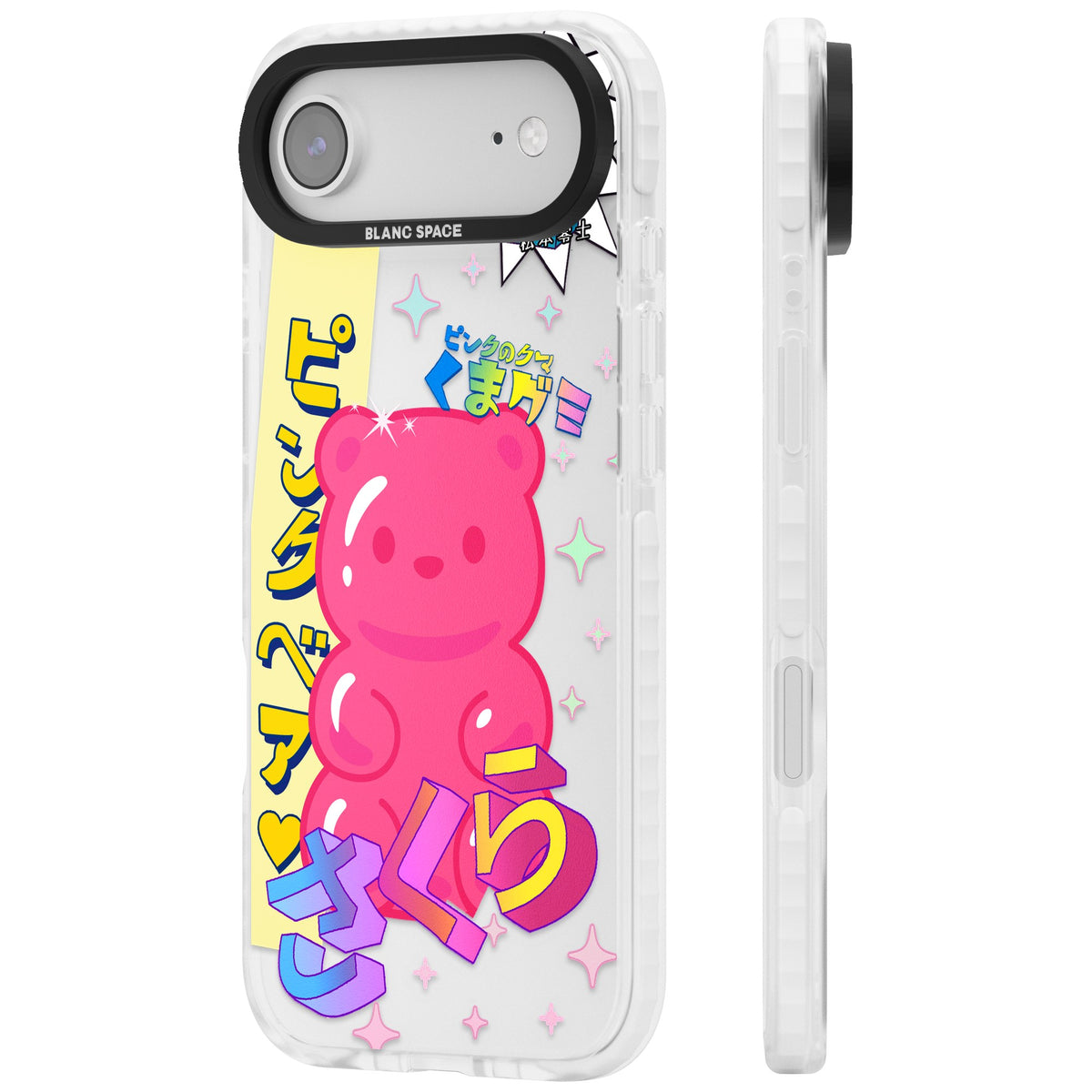 Bubblegum Bear iPhone Air Impact Clear Phone Case side