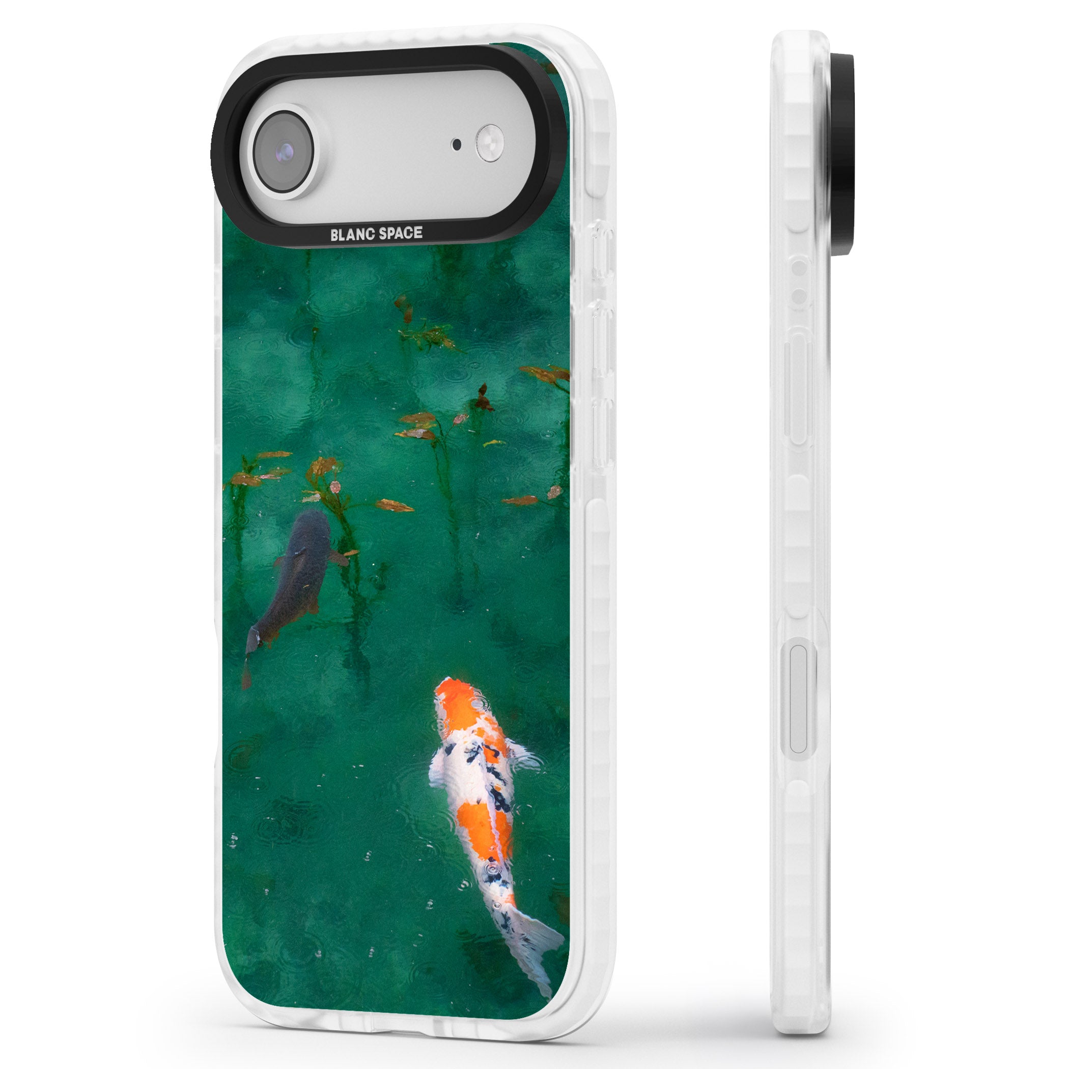 Koi Fish iPhone 17 Air Impact Clear Phone Case Side Profile