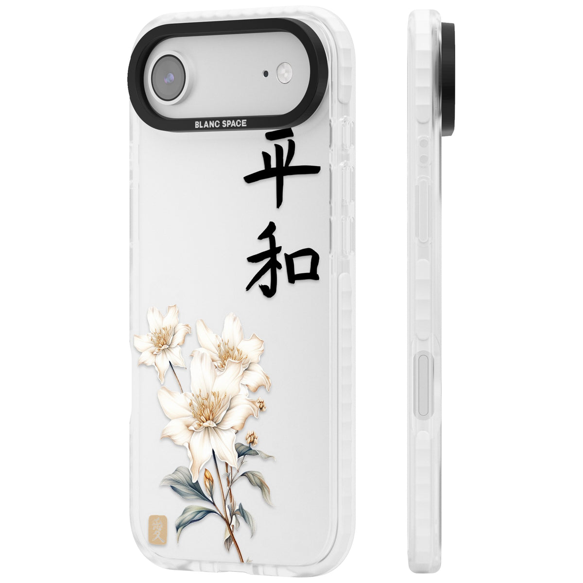 Peace And Flowers iPhone Air Impact Clear Phone Case side