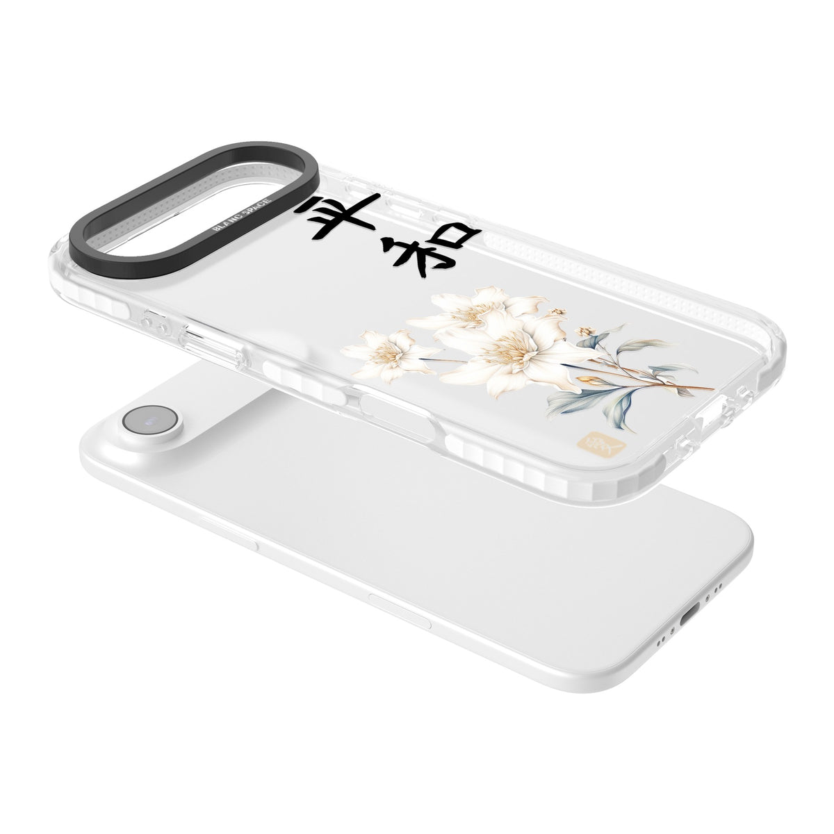 Peace And Flowers iPhone Air Impact Clear Phone Case angled