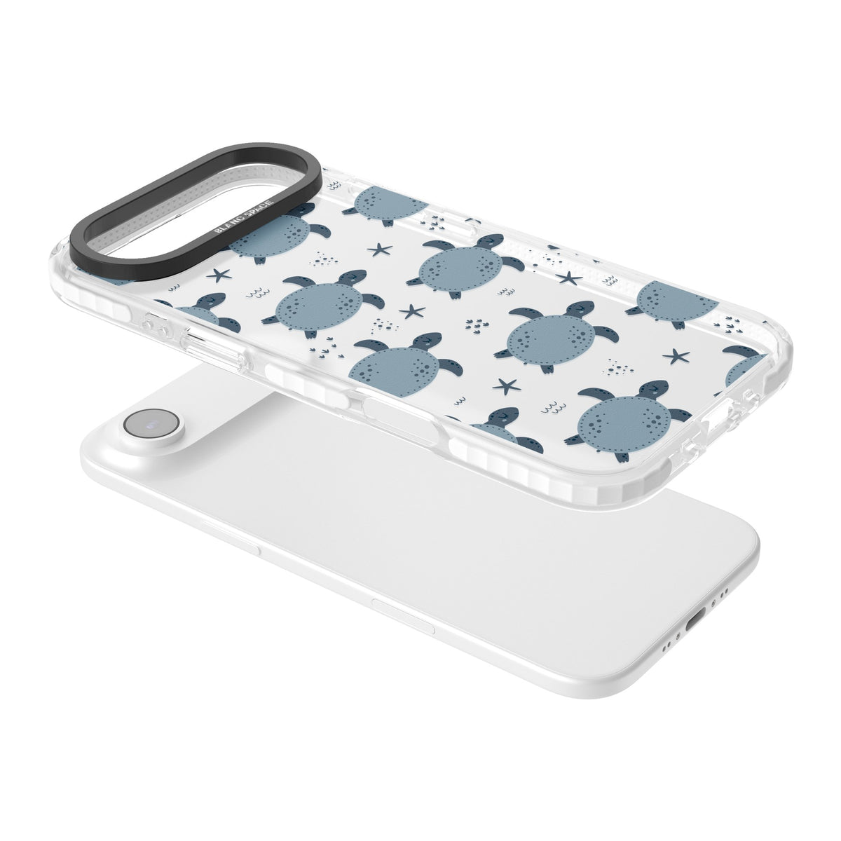 Turtle Voyage iPhone Air Impact Clear Phone Case angled