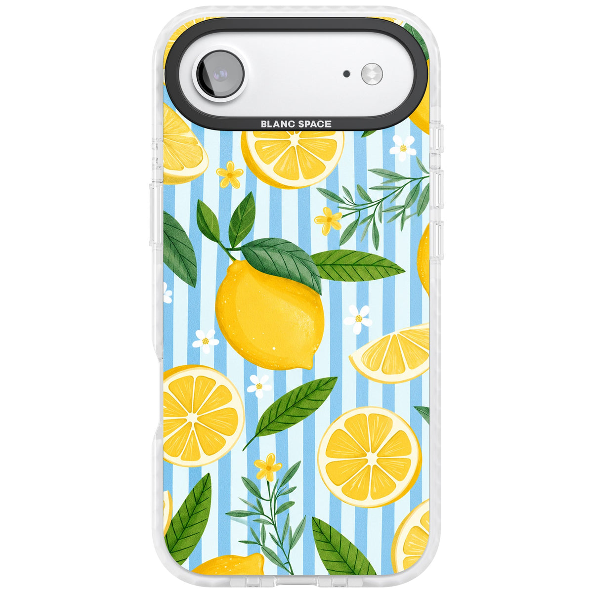 Capri Citrus Stripe iPhone Air Impact Clear Phone Case front
