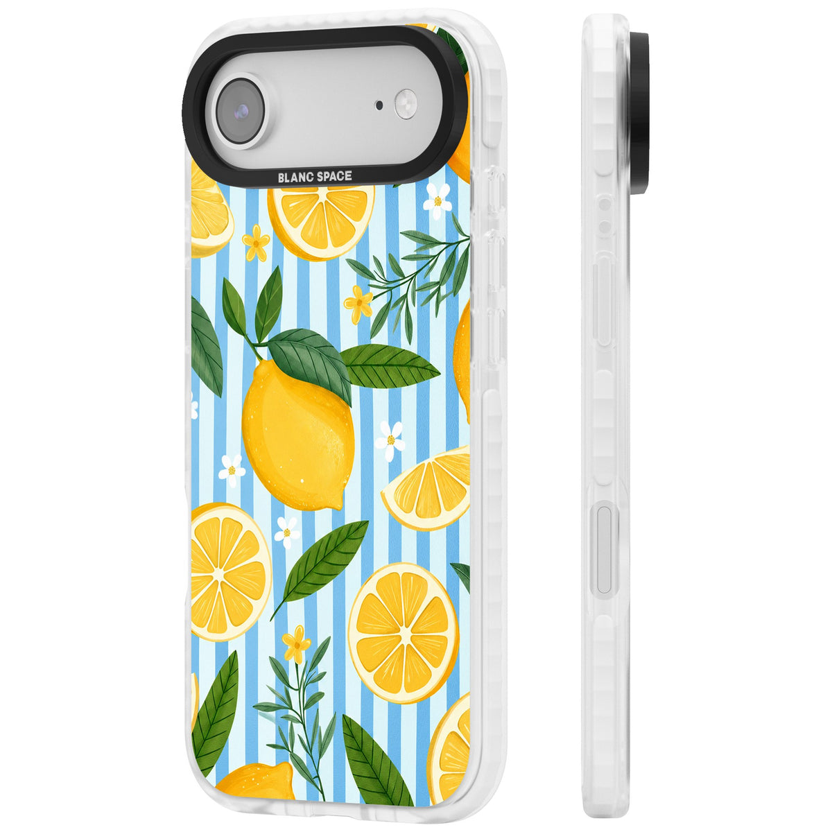 Capri Citrus Stripe iPhone Air Impact Clear Phone Case side