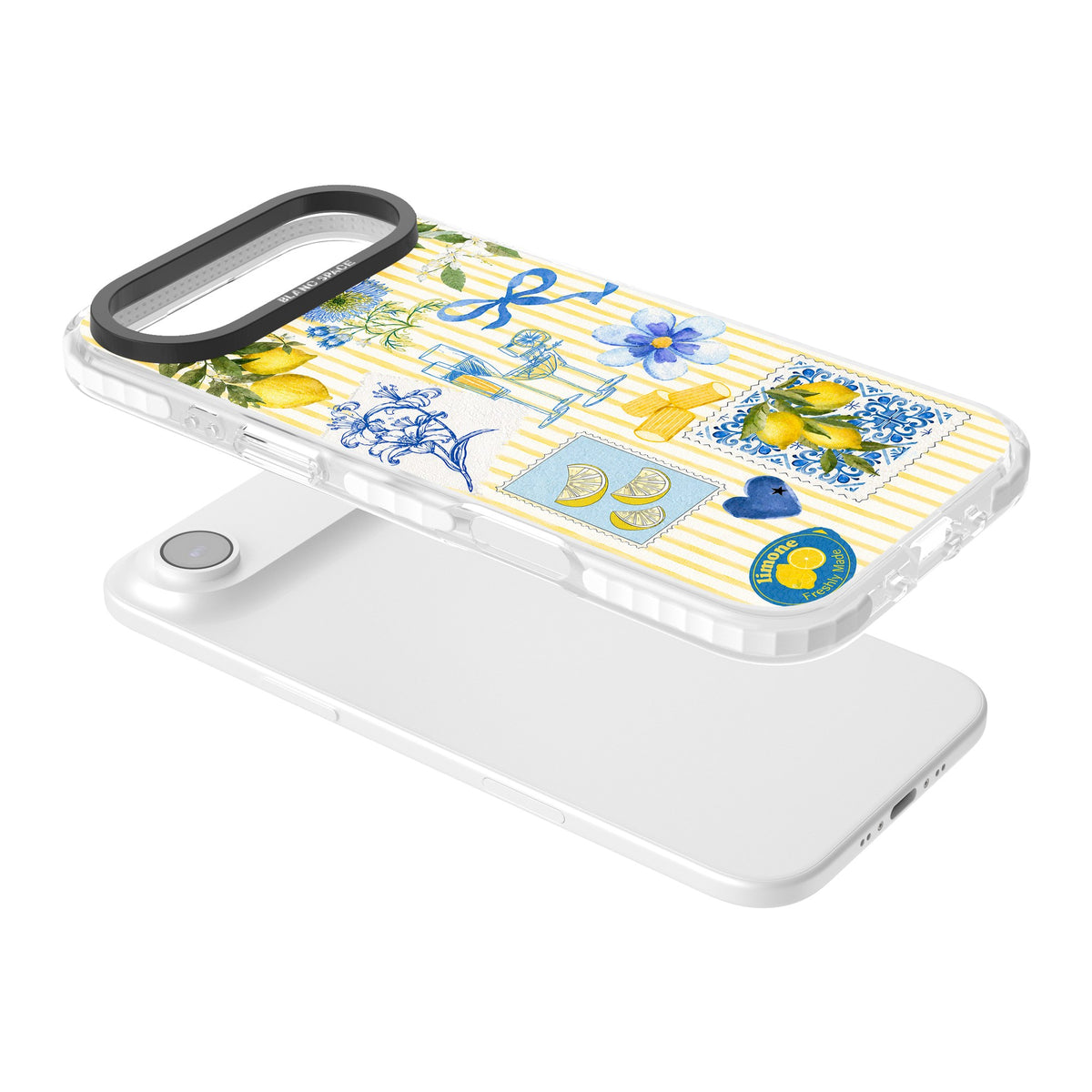 Limone Riviera iPhone Air Impact Clear Phone Case angled