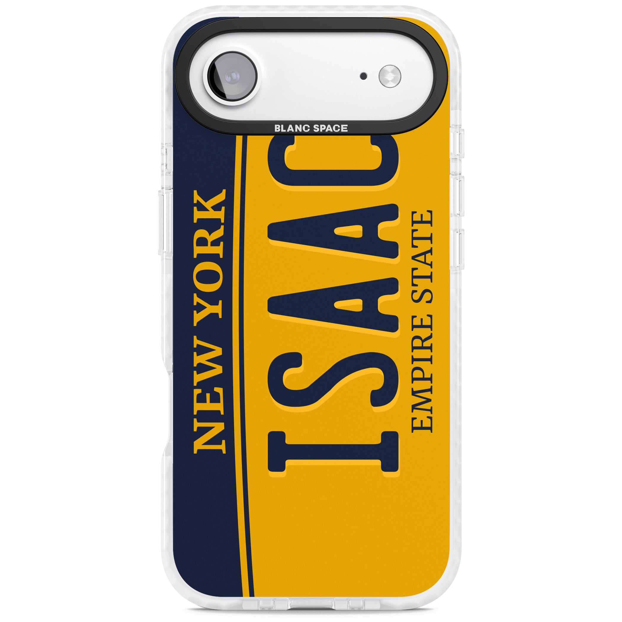 Personalised New York License Plate iPhone 17 Air Impact Clear Phone Case