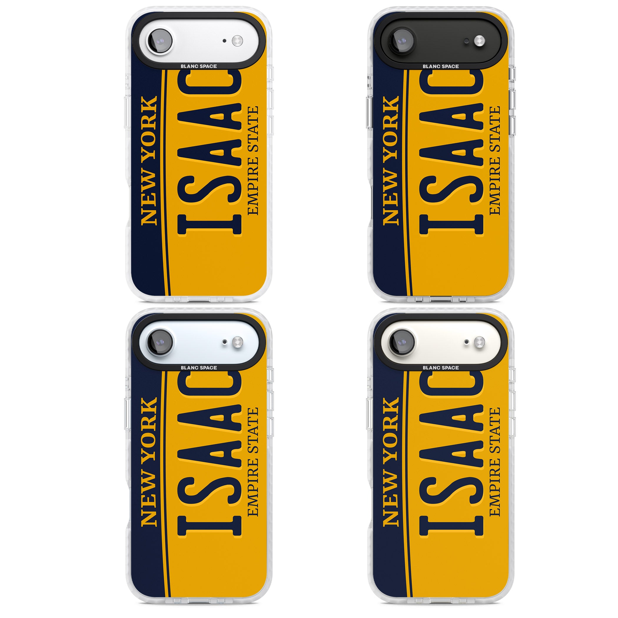 Personalised New York License Plate iPhone 17 Air Impact Clear Phone Case APT Impact Protection