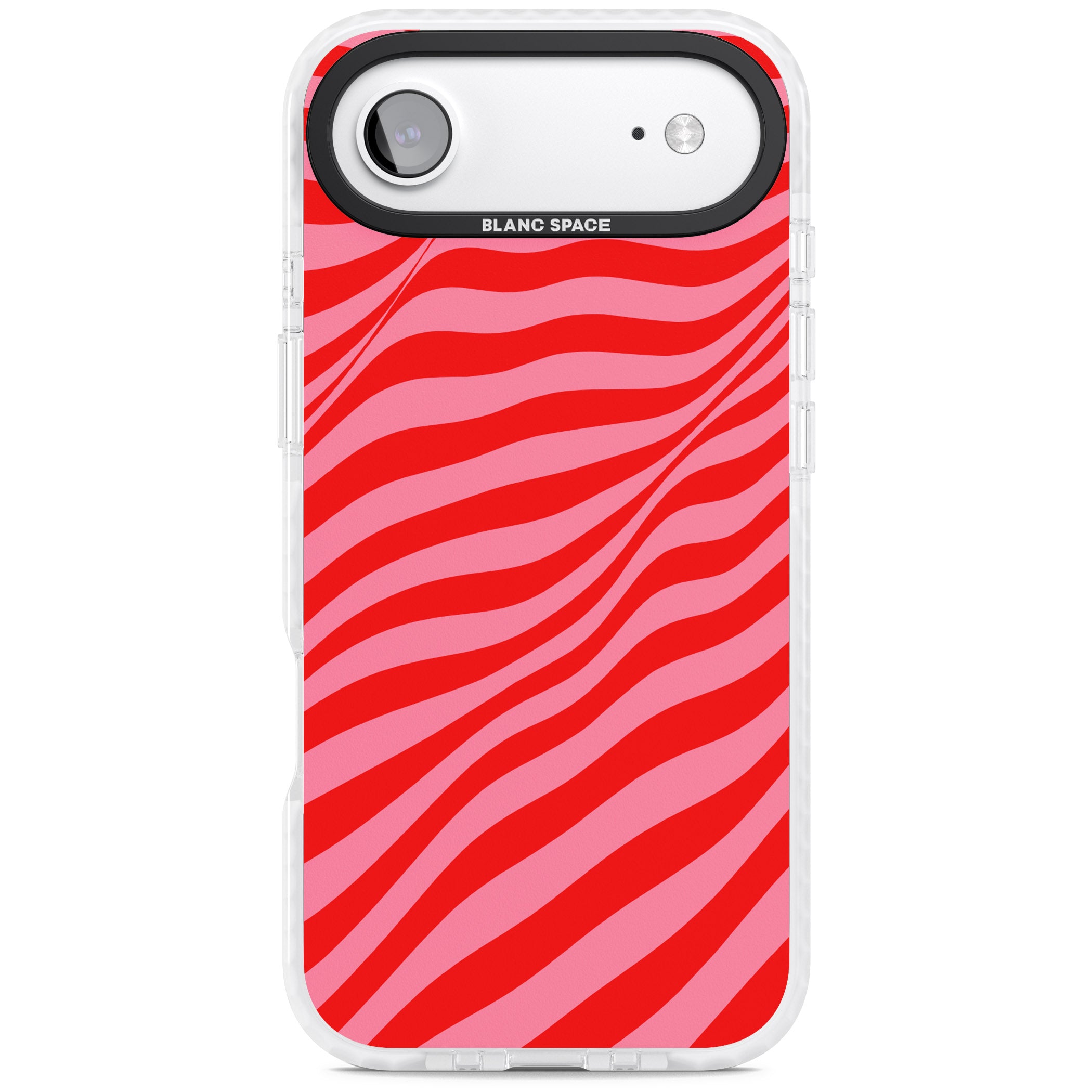 Pink & Red Distorted Line iPhone 17 Air Impact Clear Phone Case