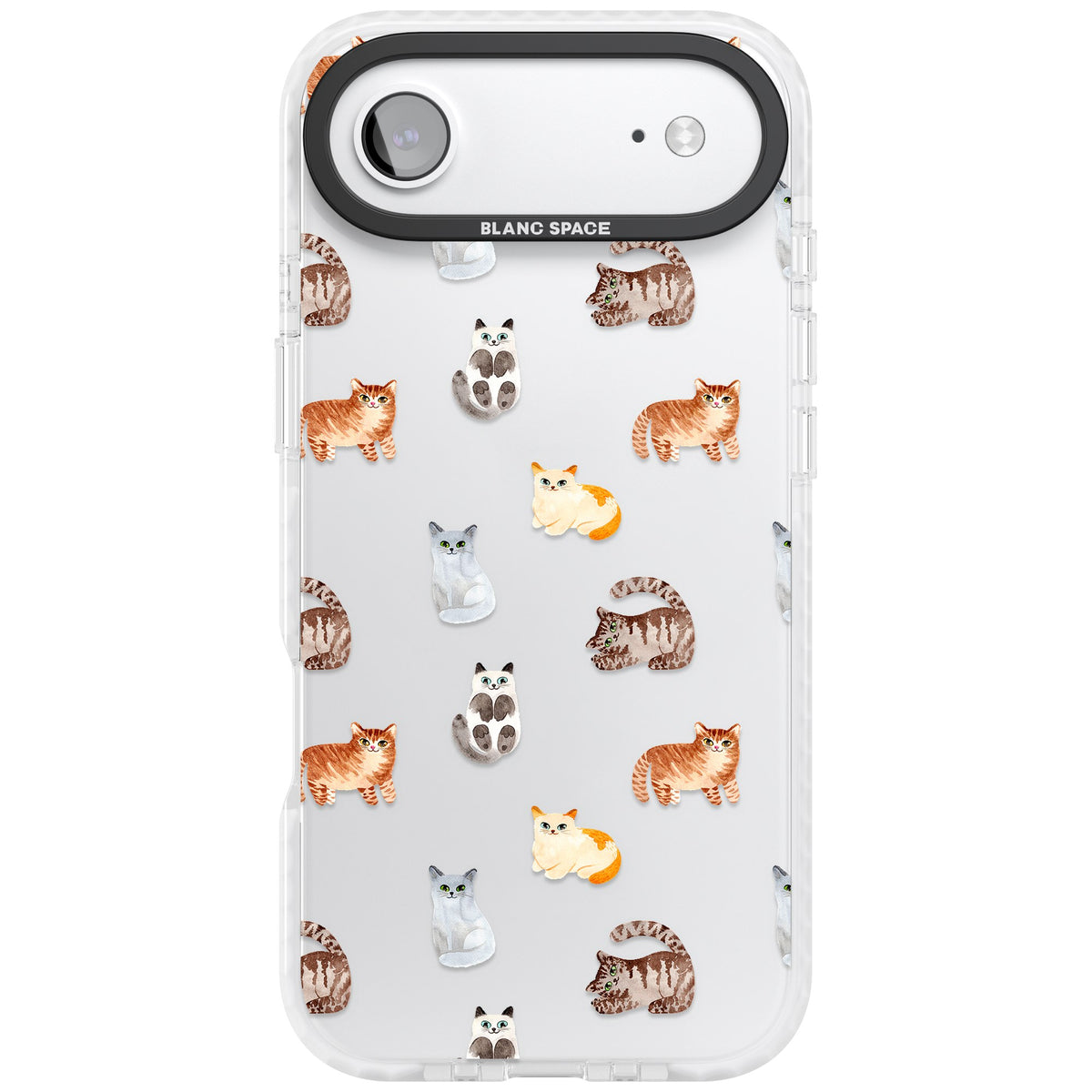 Cute Cat Pattern Classic iPhone Air Impact Clear Phone Case front