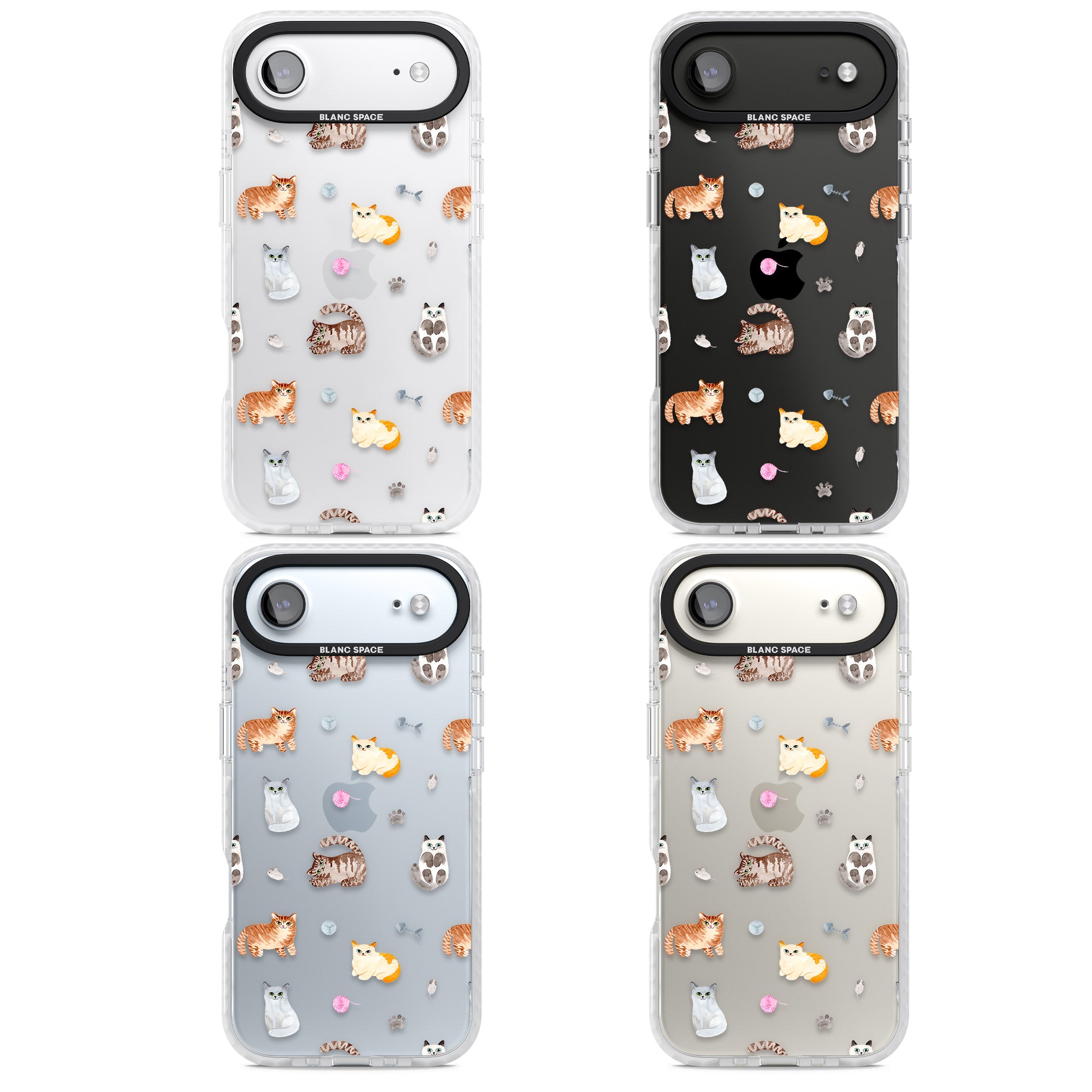 Playful Cats iPhone 17 Air Impact Clear Phone Case APT Impact Protection