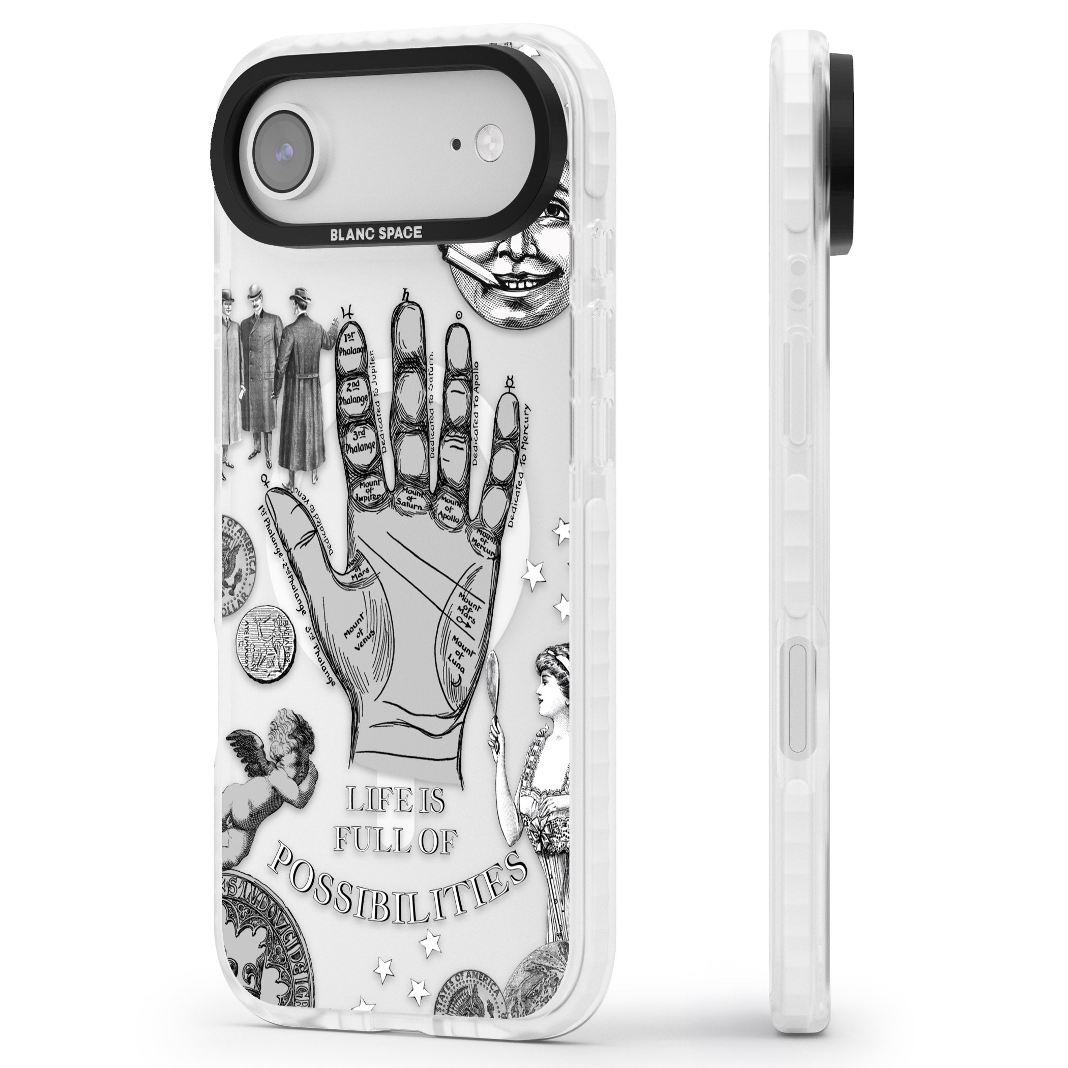 Life Is Full Of Possibilities iPhone 17 Air Impact Pro Clear Phone Case Side Profile