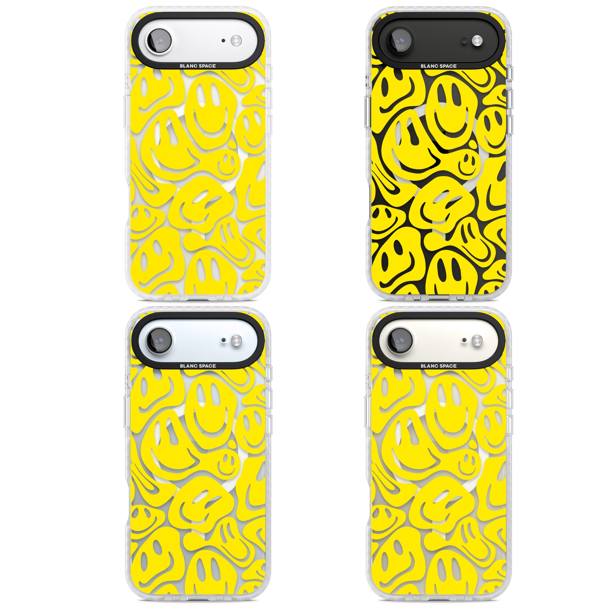 Yellow Acid Faces iPhone 17 Air Impact Pro Clear Phone Case APT Impact Protection