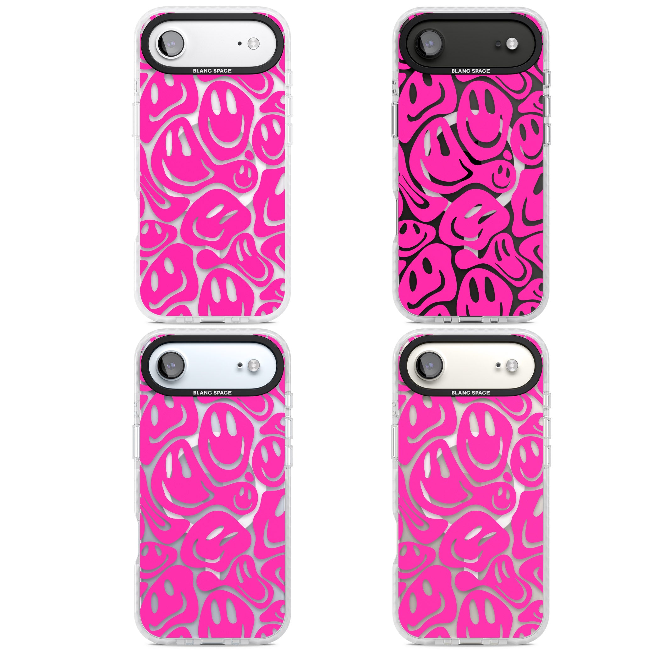 Pink Acid Faces iPhone 17 Air Impact Pro Clear Phone Case APT Impact Protection