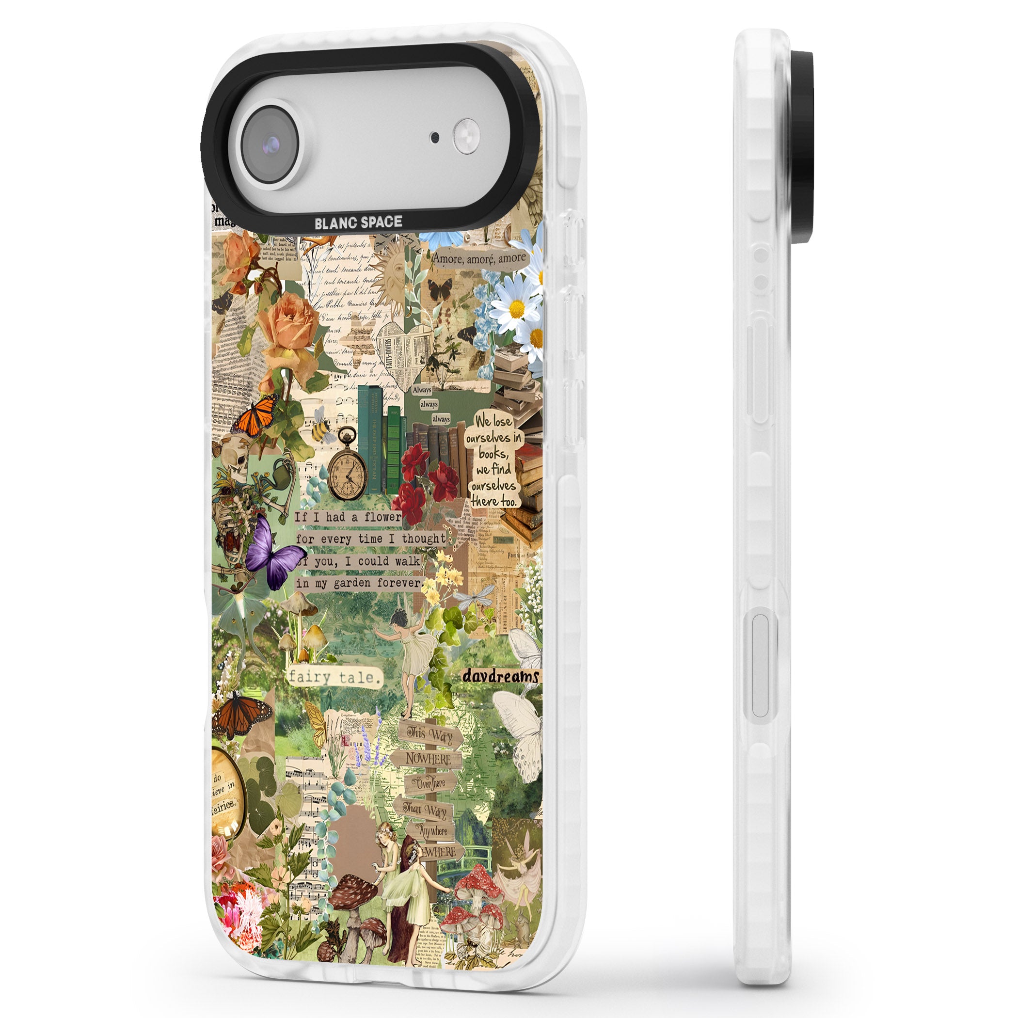 Enchanted Collage iPhone 17 Air Impact Pro Clear Phone Case Side Profile