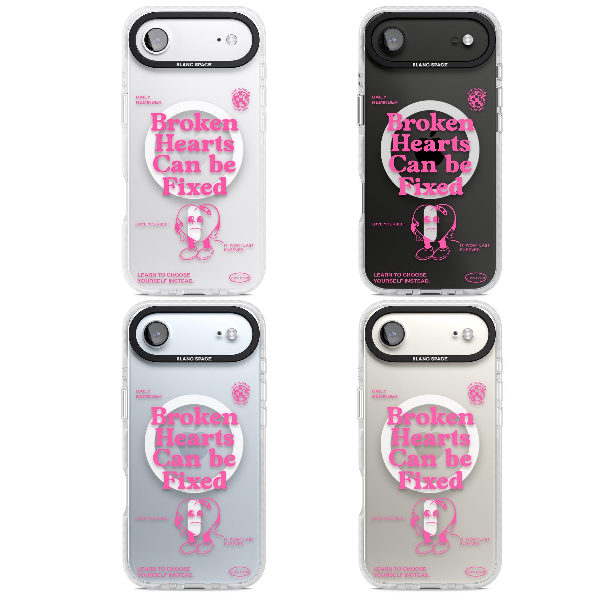 Broken Hearts Can Be Fixed iPhone 17 Air Impact Pro Clear Phone Case APT Impact Protection
