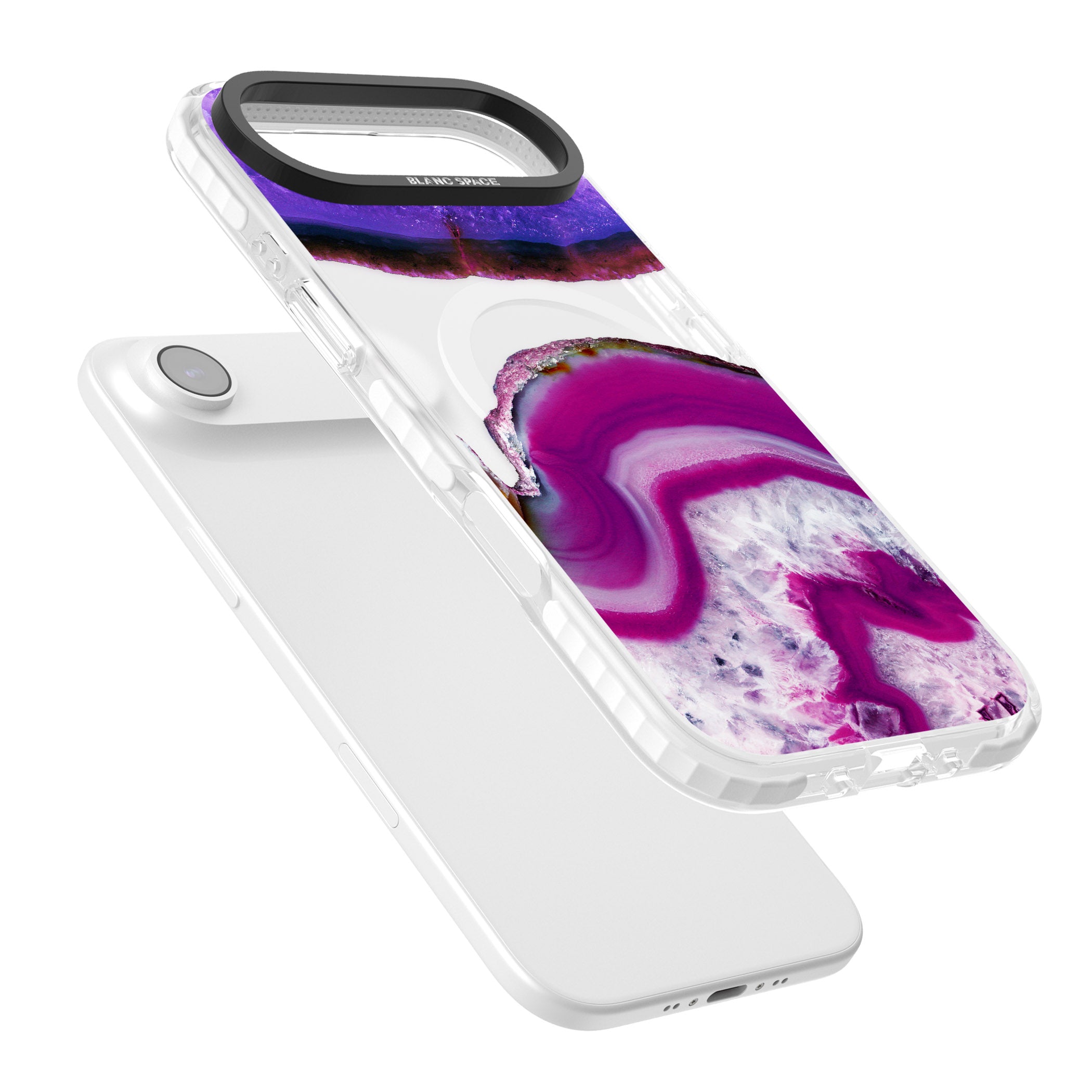 Amethyst Crystal Slice iPhone 17 Air Impact Pro Clear Phone Case Colours