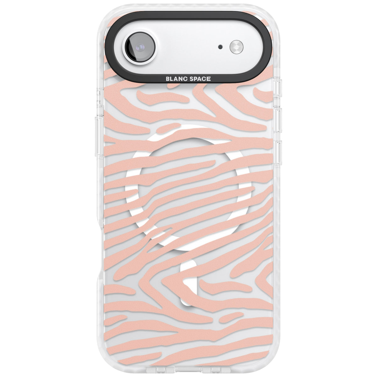Horizontal Zebra Stripes Transparent Animal Print iPhone Air Impact Pro Clear Phone Case front