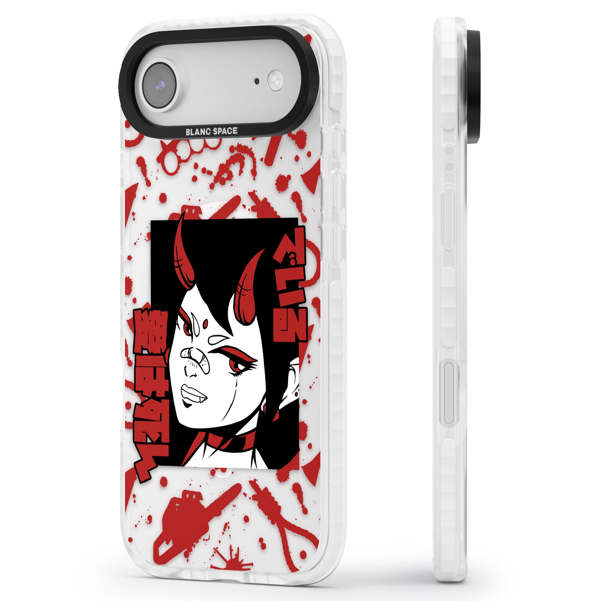 She'S A Devil iPhone 17 Air Impact Pro Clear Phone Case Side Profile