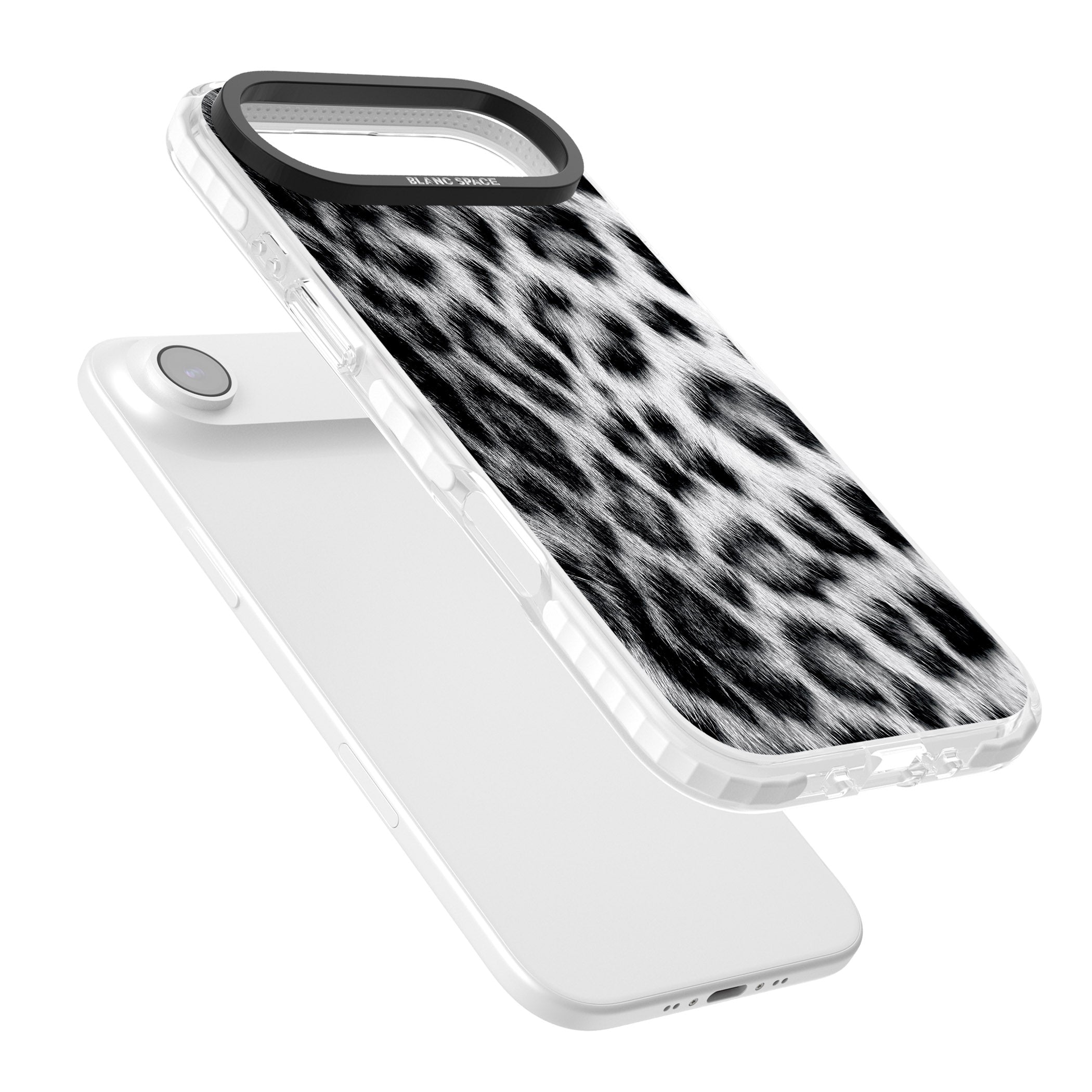 Animal Fur Pattern Snow Leopard iPhone 17 Air Impact Pro Clear Phone Case Colours
