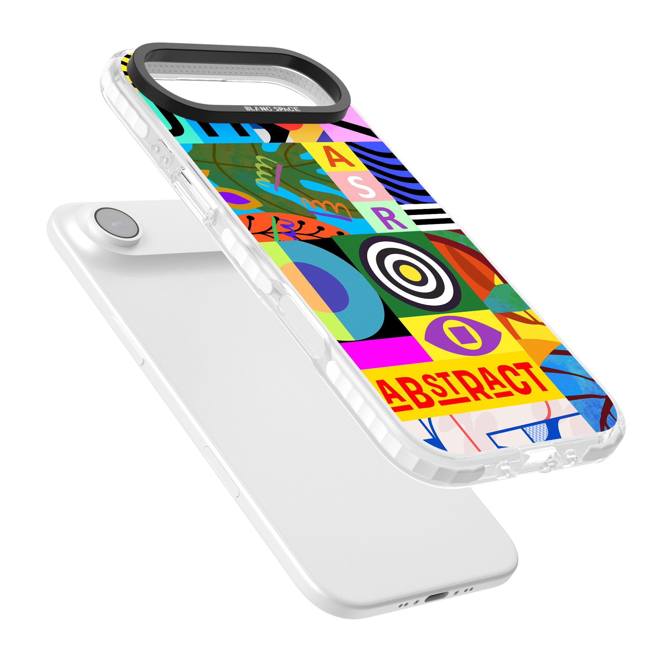 Abstract Pattern Patchwork iPhone 17 Air Impact Pro Clear Phone Case Colours