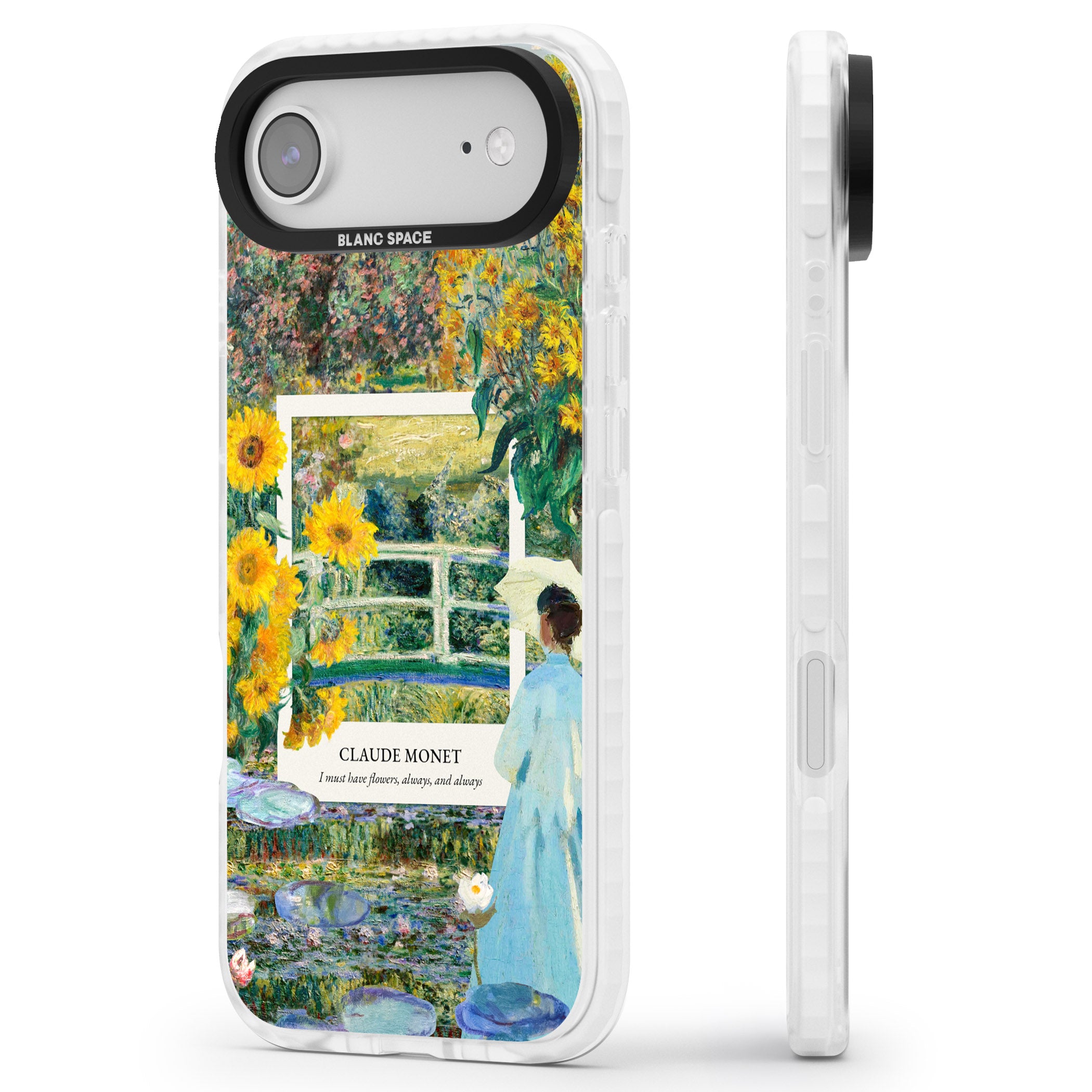Monet Garden Bridge iPhone 17 Air Impact Pro Clear Phone Case Side Profile
