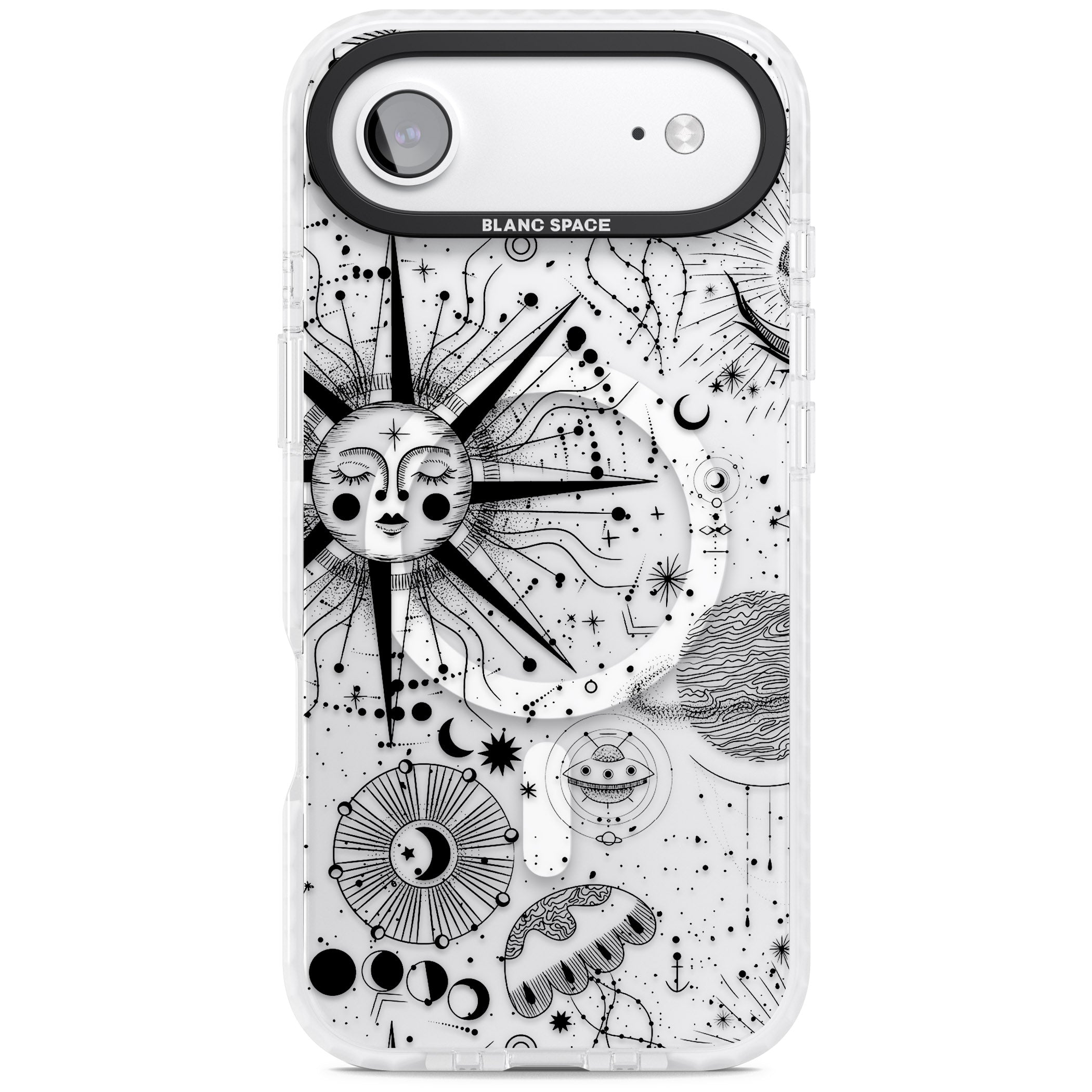 Cosmic Sun Zodiac iPhone 17 Air Impact Pro Clear Phone Case
