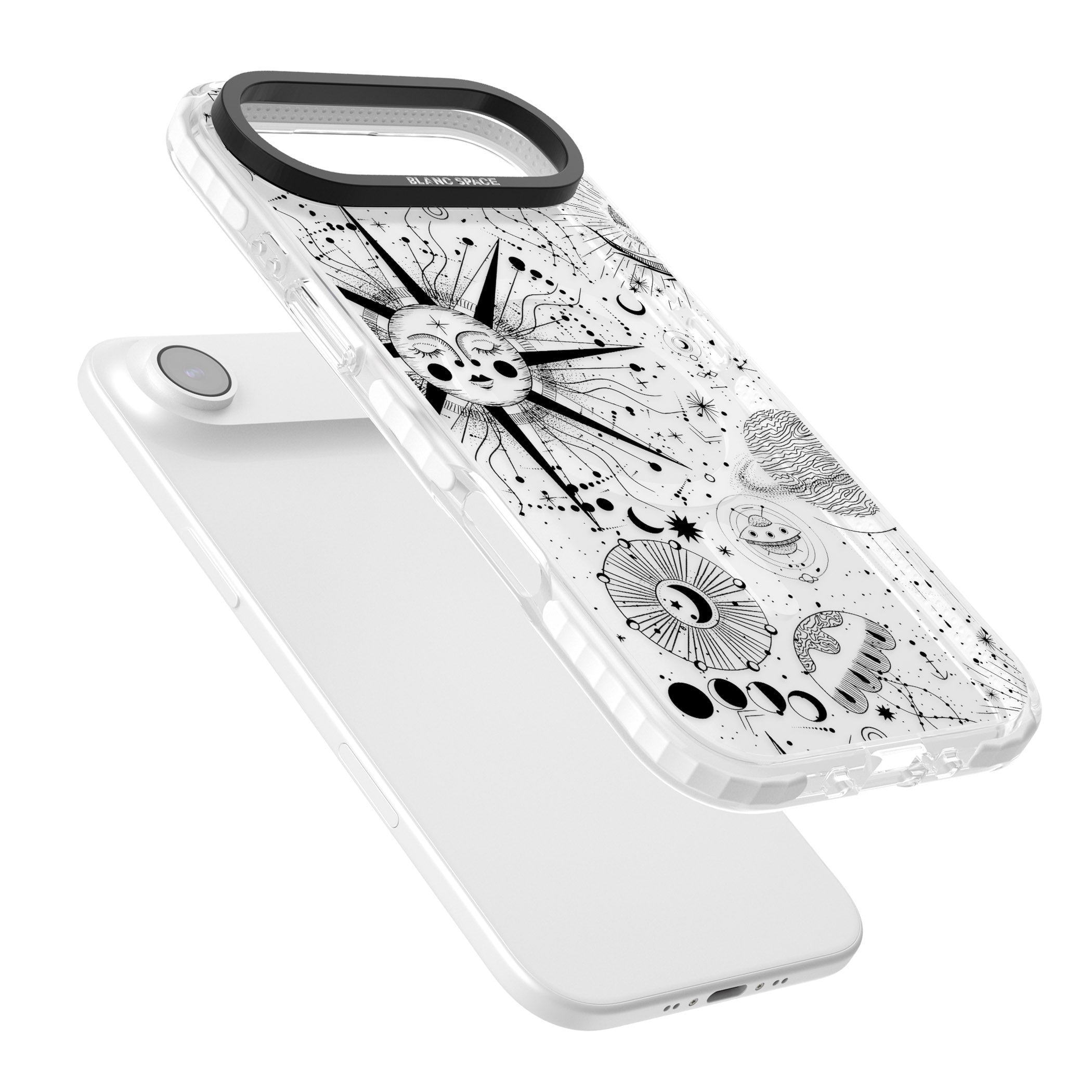 Cosmic Sun Zodiac iPhone 17 Air Impact Pro Clear Phone Case Colours