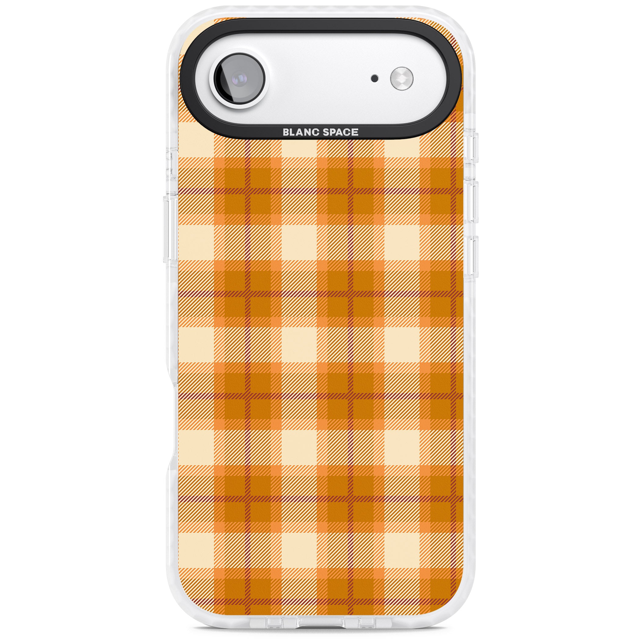 Pumpkin Plaid iPhone 17 Air Impact Pro Clear Phone Case