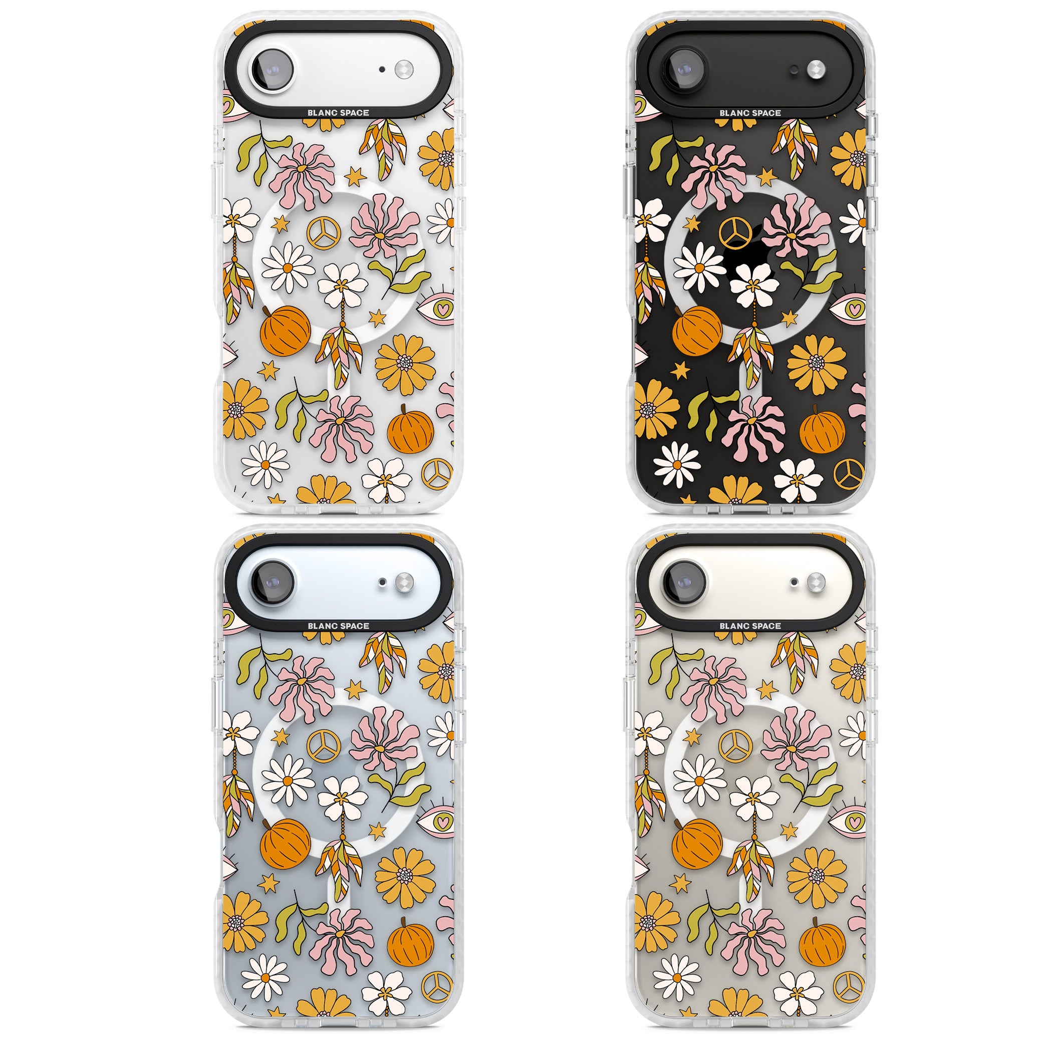 Retro Boho Fall Floral iPhone 17 Air Impact Pro Clear Phone Case APT Impact Protection