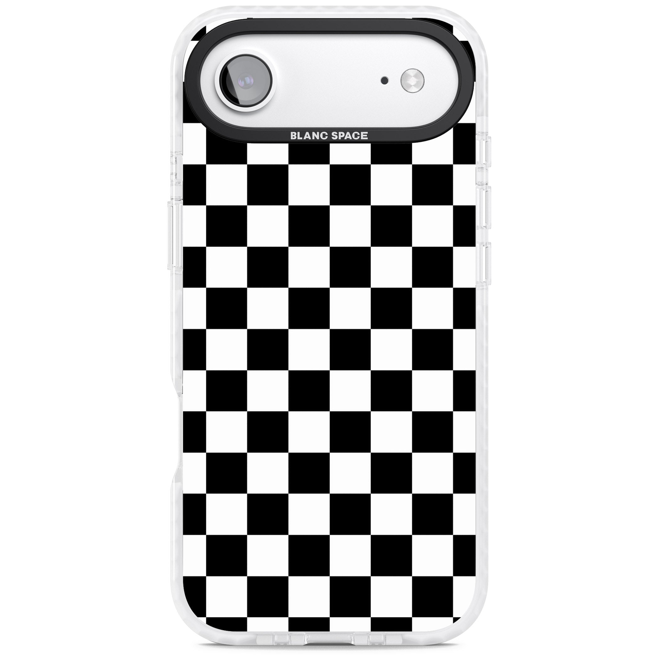 Black Checkered iPhone 17 Air Impact Pro Clear Phone Case