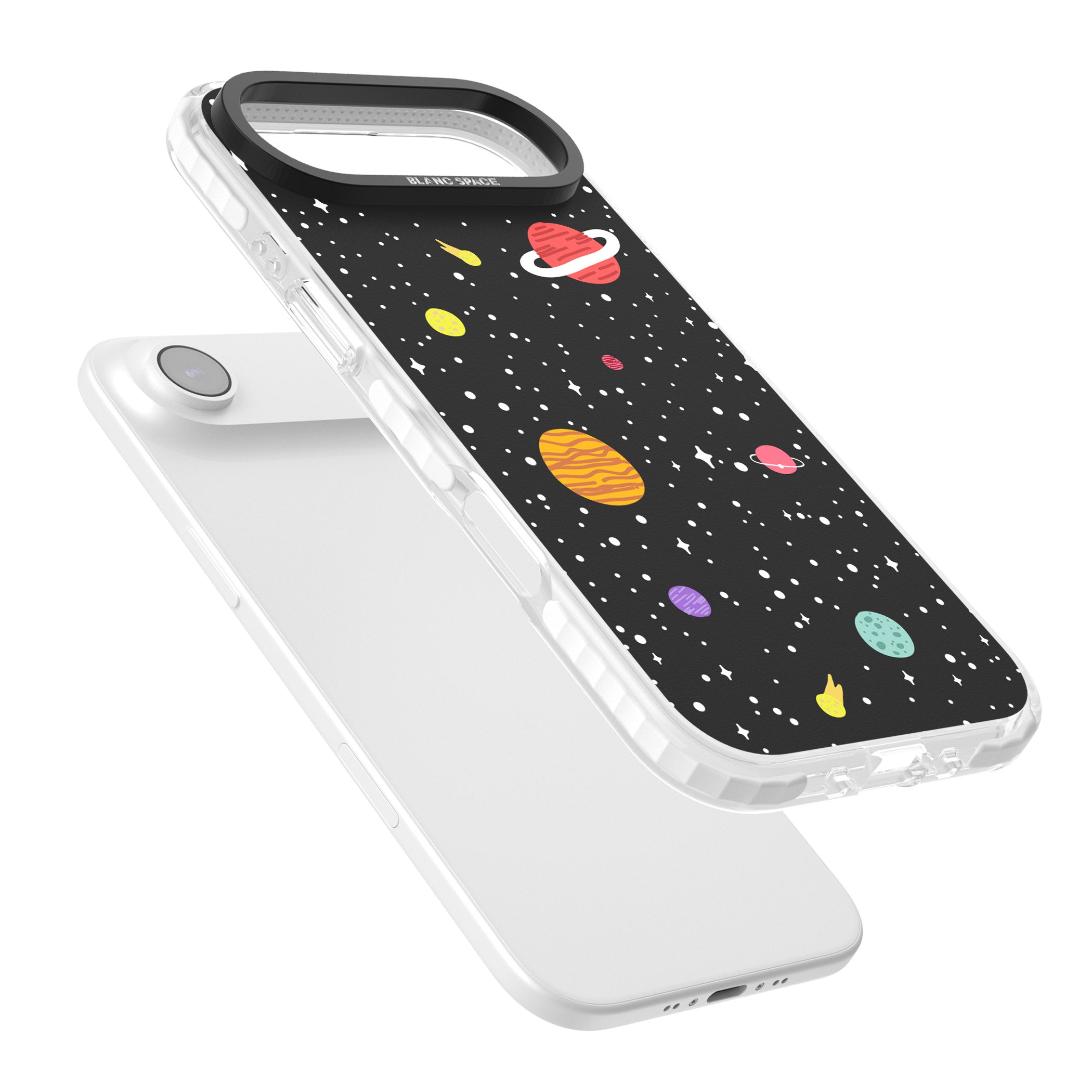 Cute Cartoon Planets iPhone 17 Air Impact Pro Clear Phone Case Colours