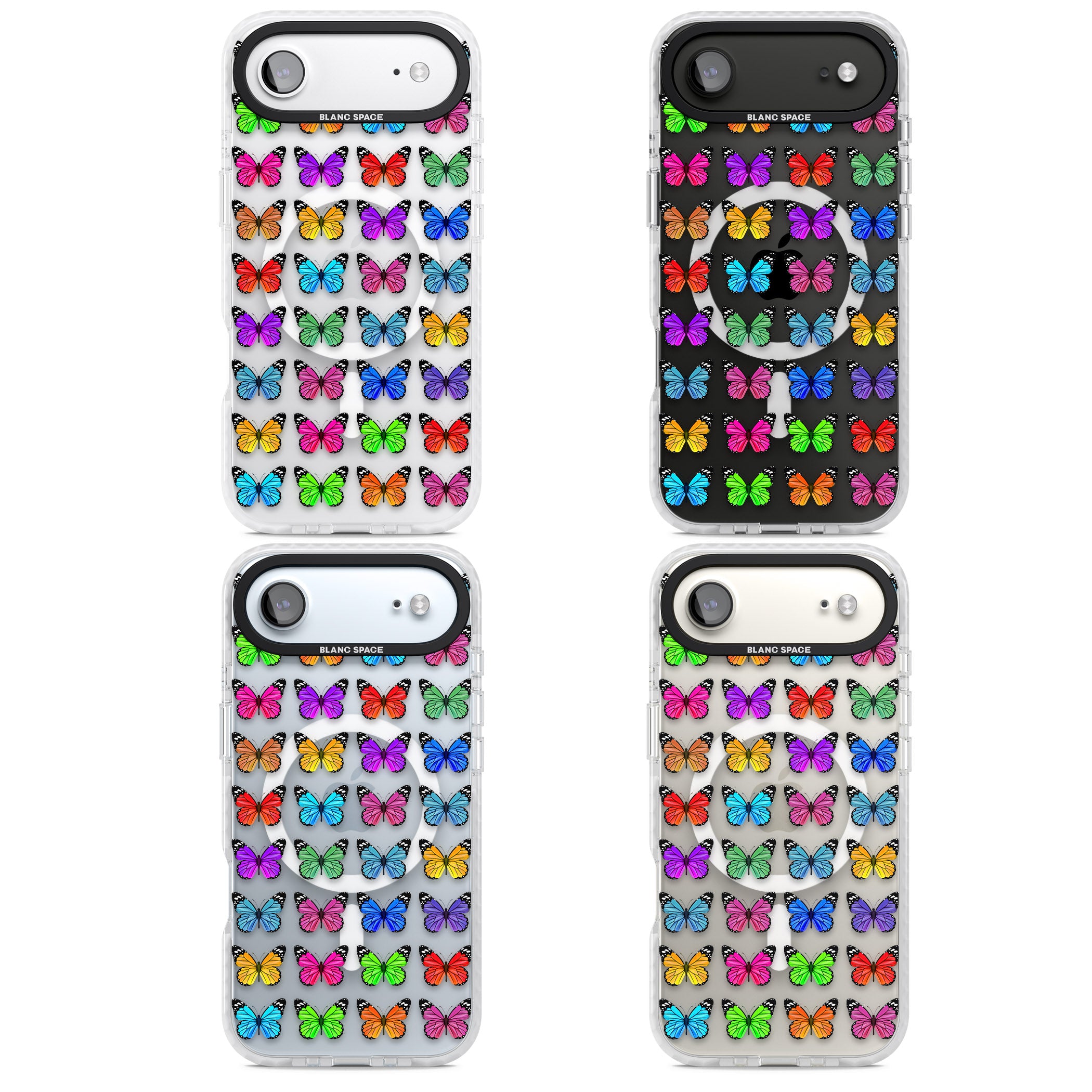 Colourful Butterfly Pattern iPhone 17 Air Impact Pro Clear Phone Case APT Impact Protection