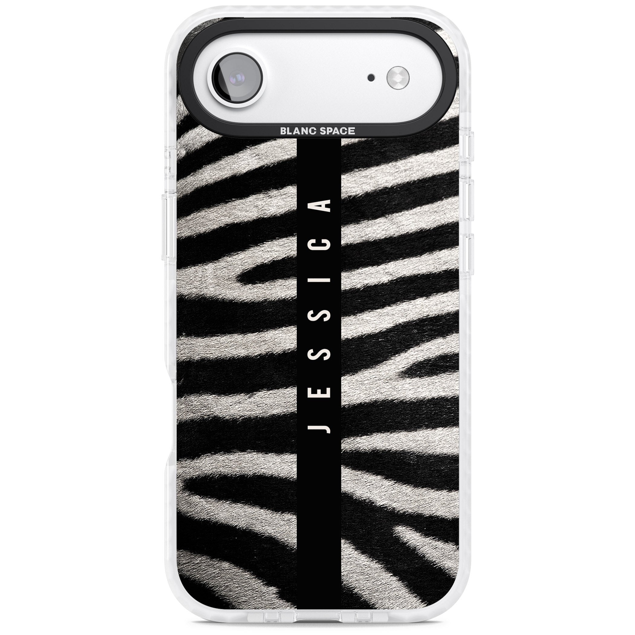 Personalised Zebra Print iPhone 17 Air Impact Pro Clear Phone Case