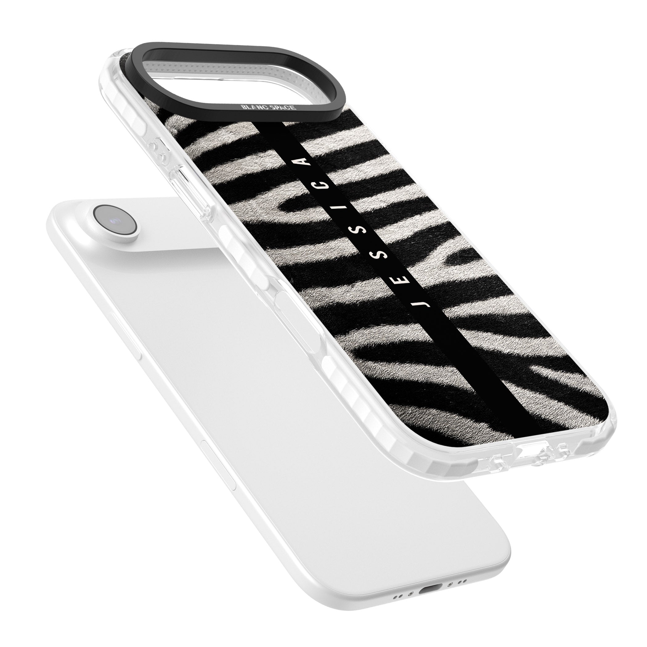Personalised Zebra Print iPhone 17 Air Impact Pro Clear Phone Case Colours