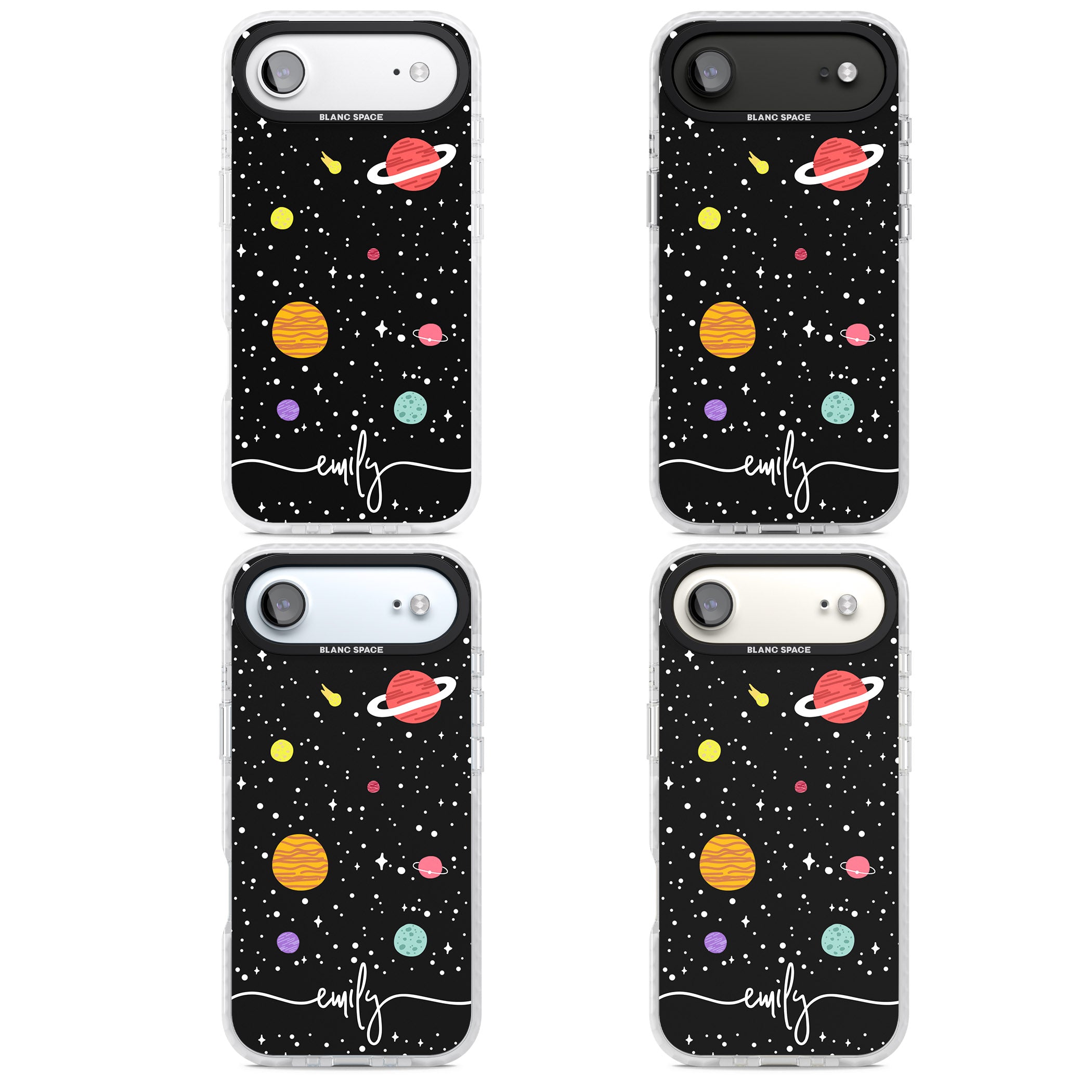 Personalised Cute Cartoon Planet iPhone 17 Air Impact Pro Clear Phone Case APT Impact Protection
