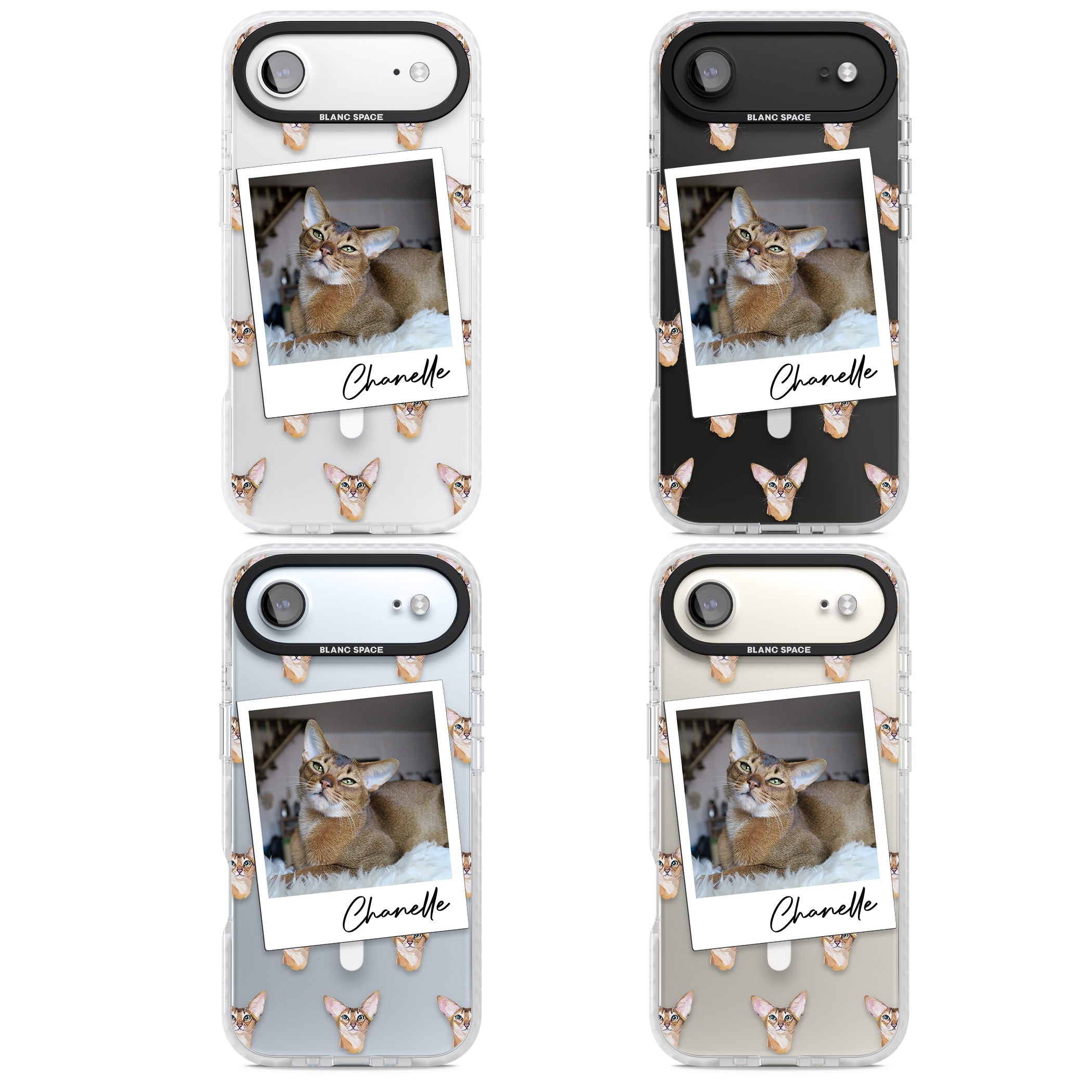 Personalised Abyssinian Cat Photo iPhone 17 Air Impact Pro Clear Phone Case APT Impact Protection