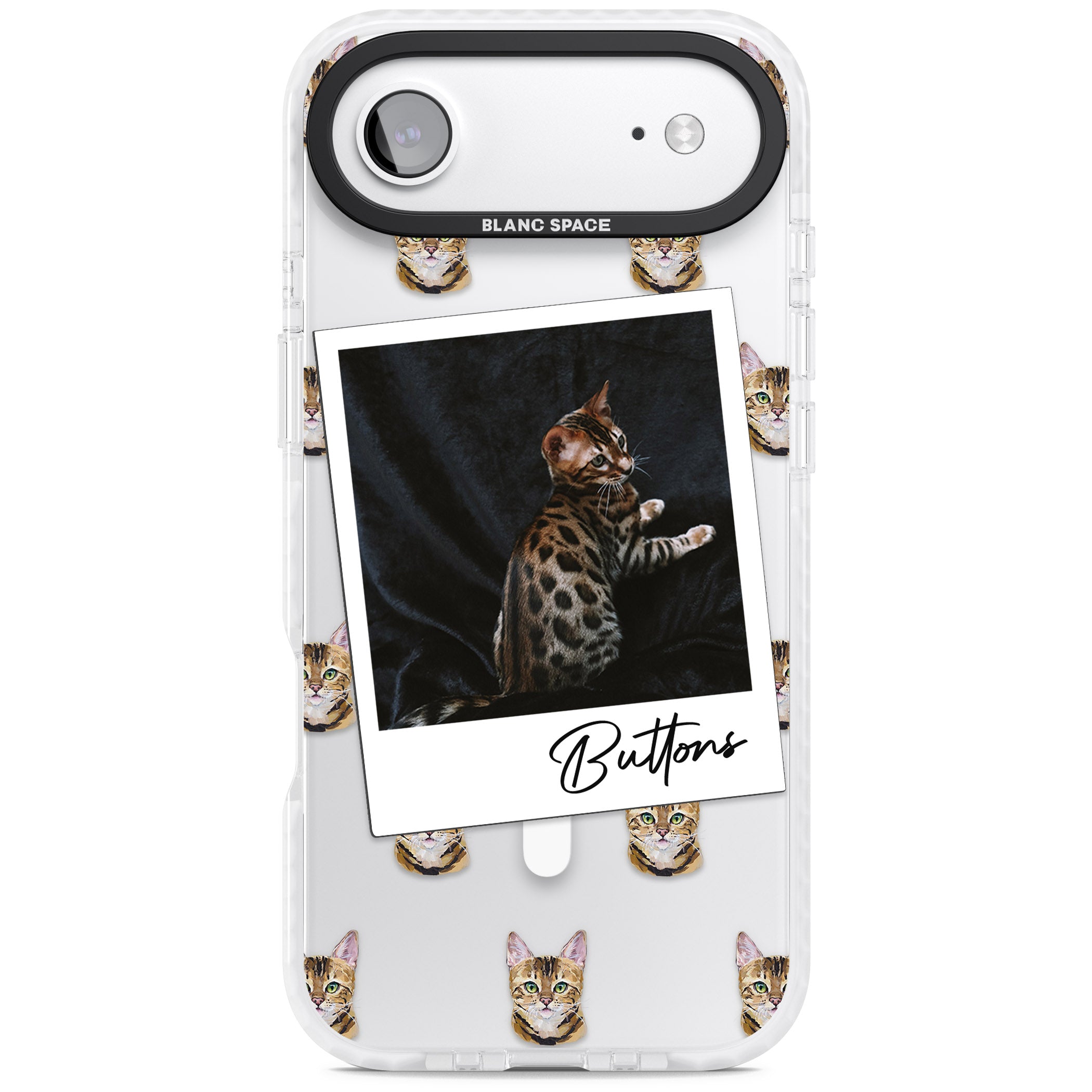 Personalised Bengal Cat Photo iPhone 17 Air Impact Pro Clear Phone Case
