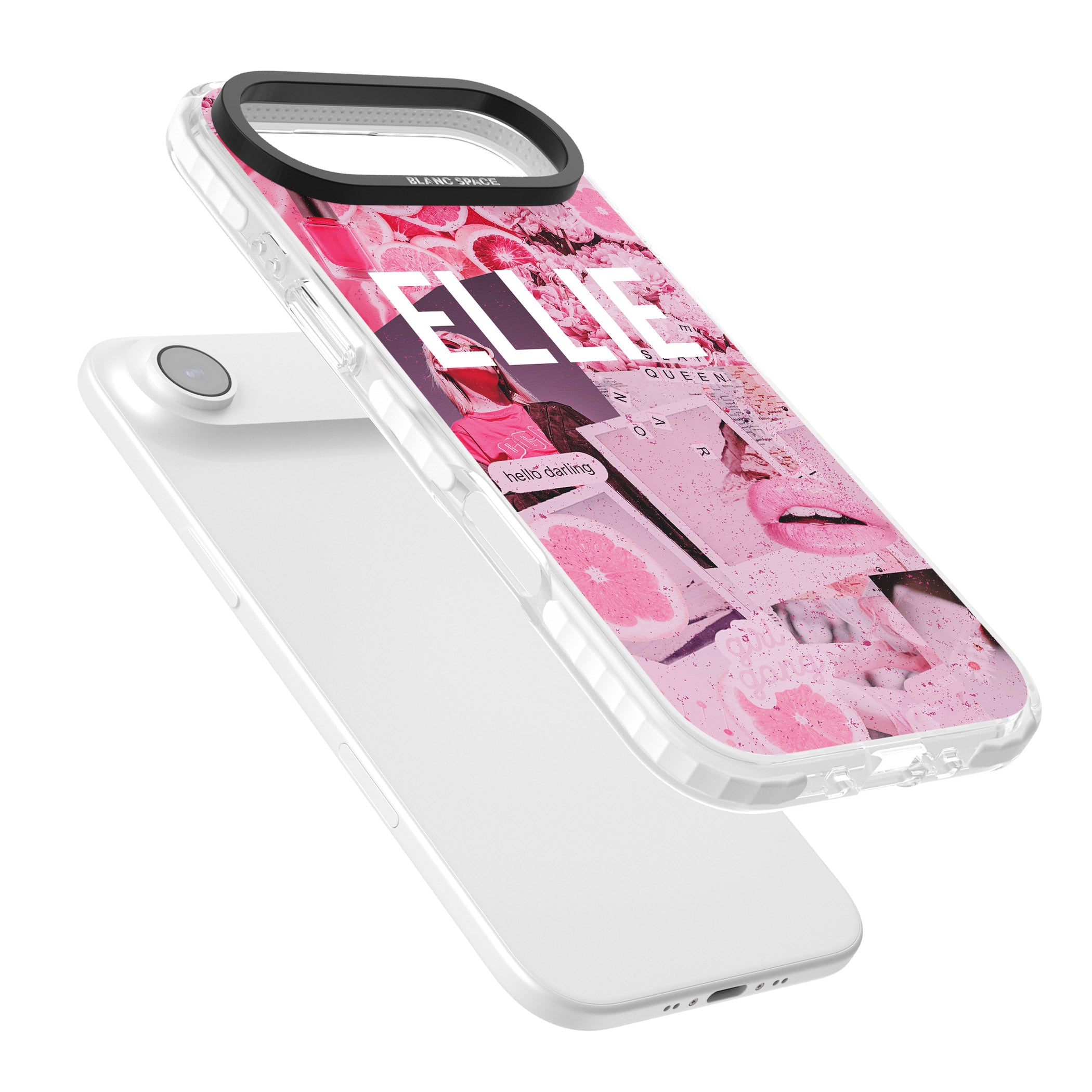 Personalised Sweet Pink Collage iPhone 17 Air Impact Pro Clear Phone Case Colours