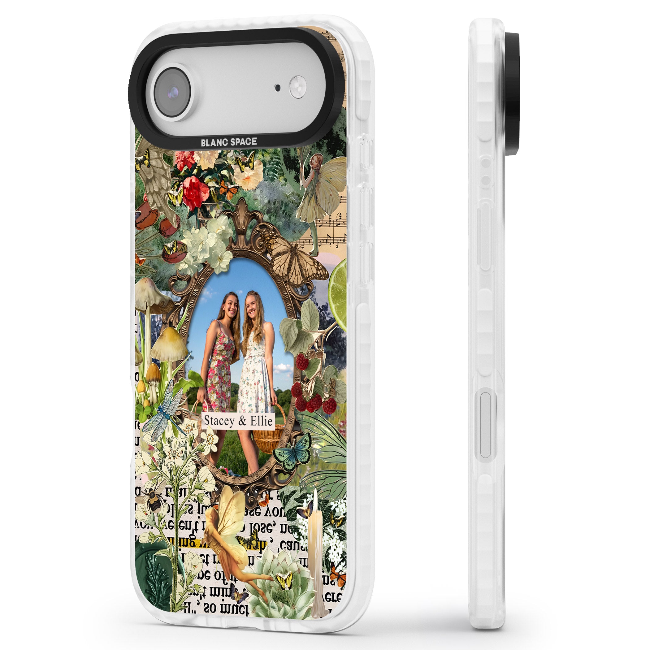 Personalised Cottage Garden Frame iPhone 17 Air Impact Pro Clear Phone Case Side Profile