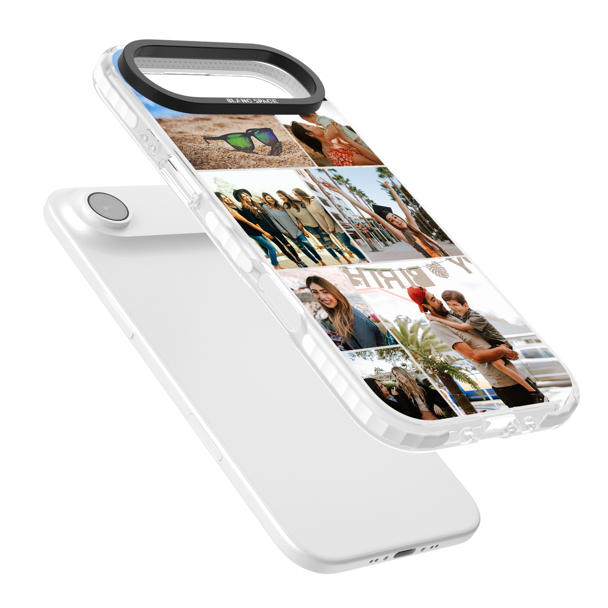 Personalised Photo Grid iPhone 17 Air Impact Pro Clear Phone Case Colours
