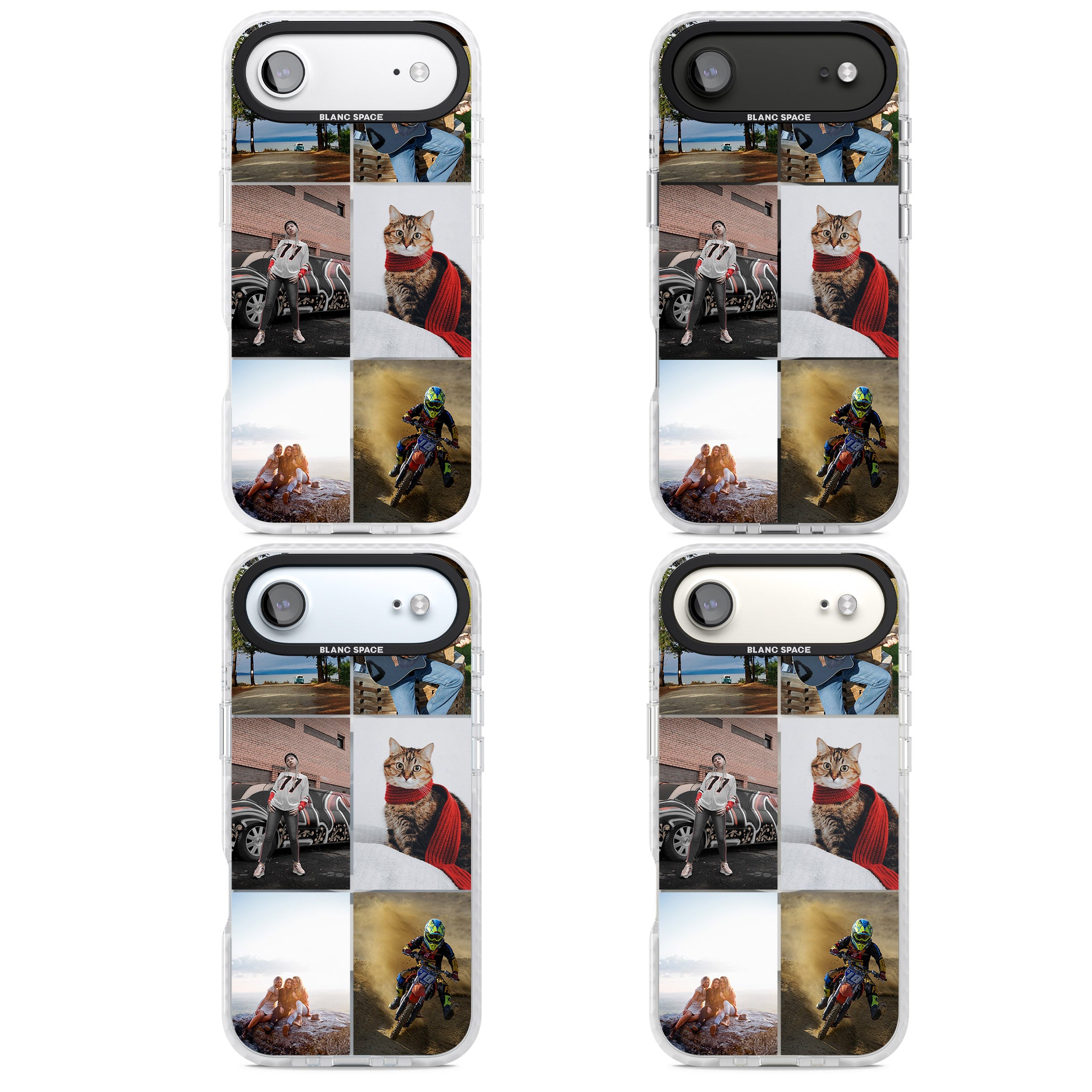 Personalised 6 Photo Grid iPhone 17 Air Impact Pro Clear Phone Case APT Impact Protection