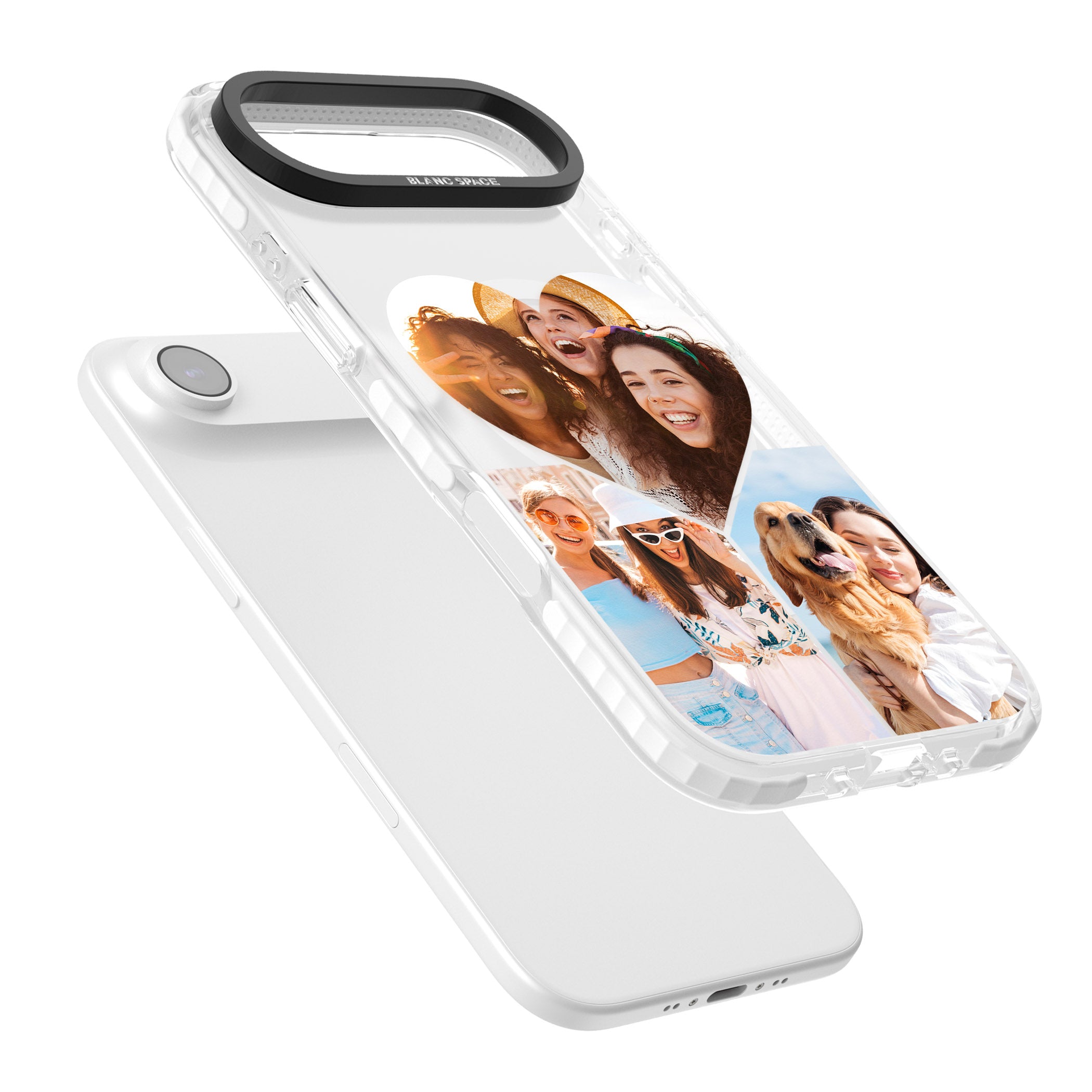 Personalised Heart Photo iPhone 17 Air Impact Pro Clear Phone Case Colours