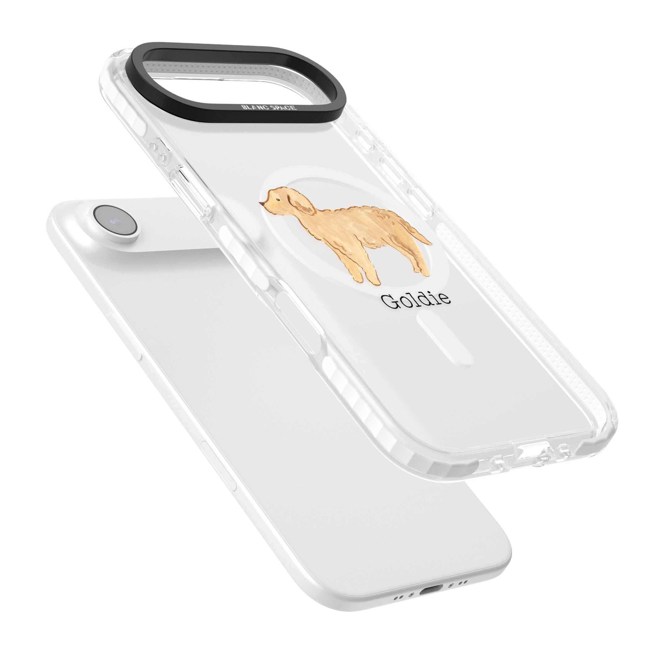 Personalised Goldendoodle iPhone 17 Air Impact Pro Clear Phone Case Colours
