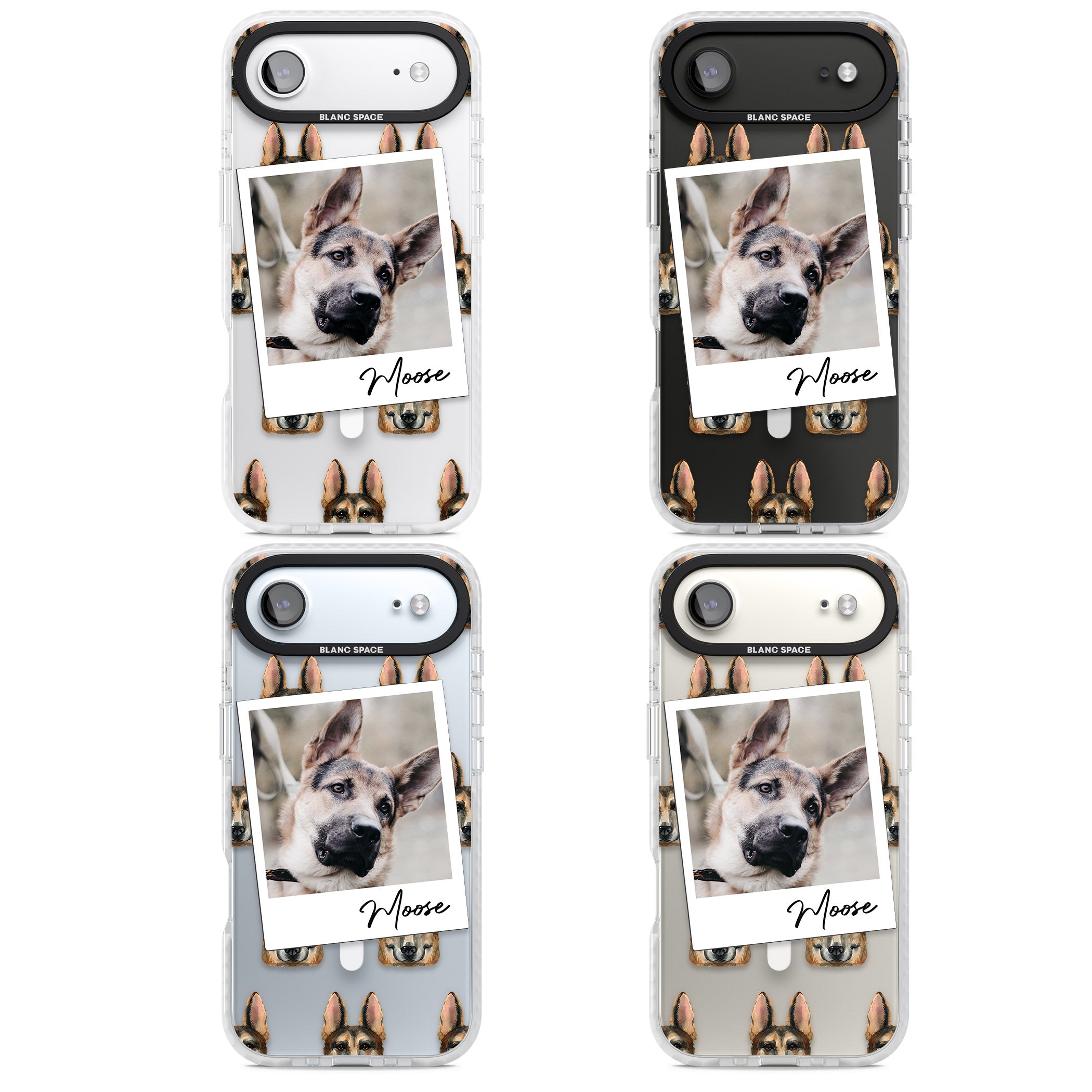 Personalised German Shepherd Instant Camera Photo iPhone 17 Air Impact Pro Clear Phone Case APT Impact Protection