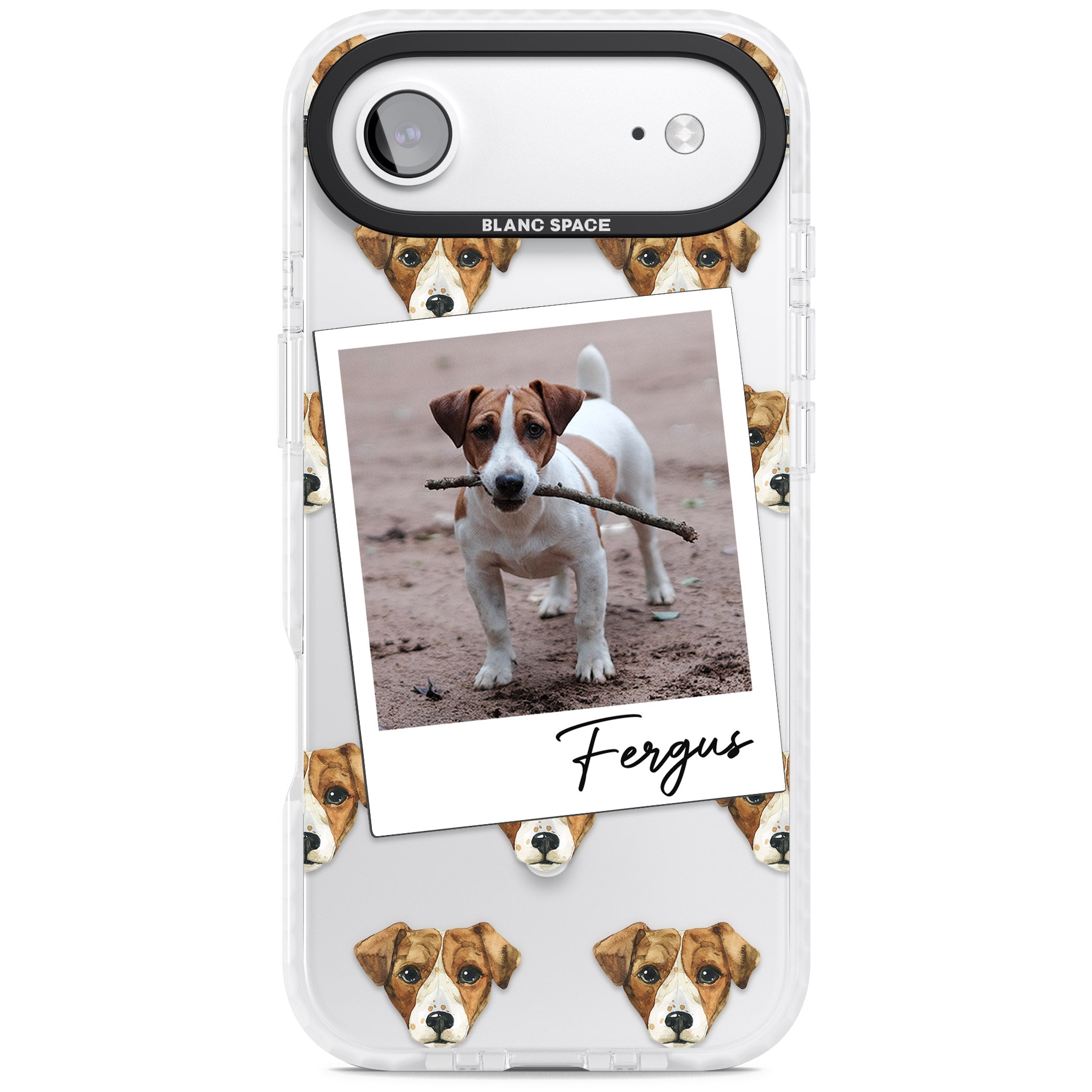 Personalised Jack Russell Instant Camera Photo iPhone 17 Air Impact Pro Clear Phone Case