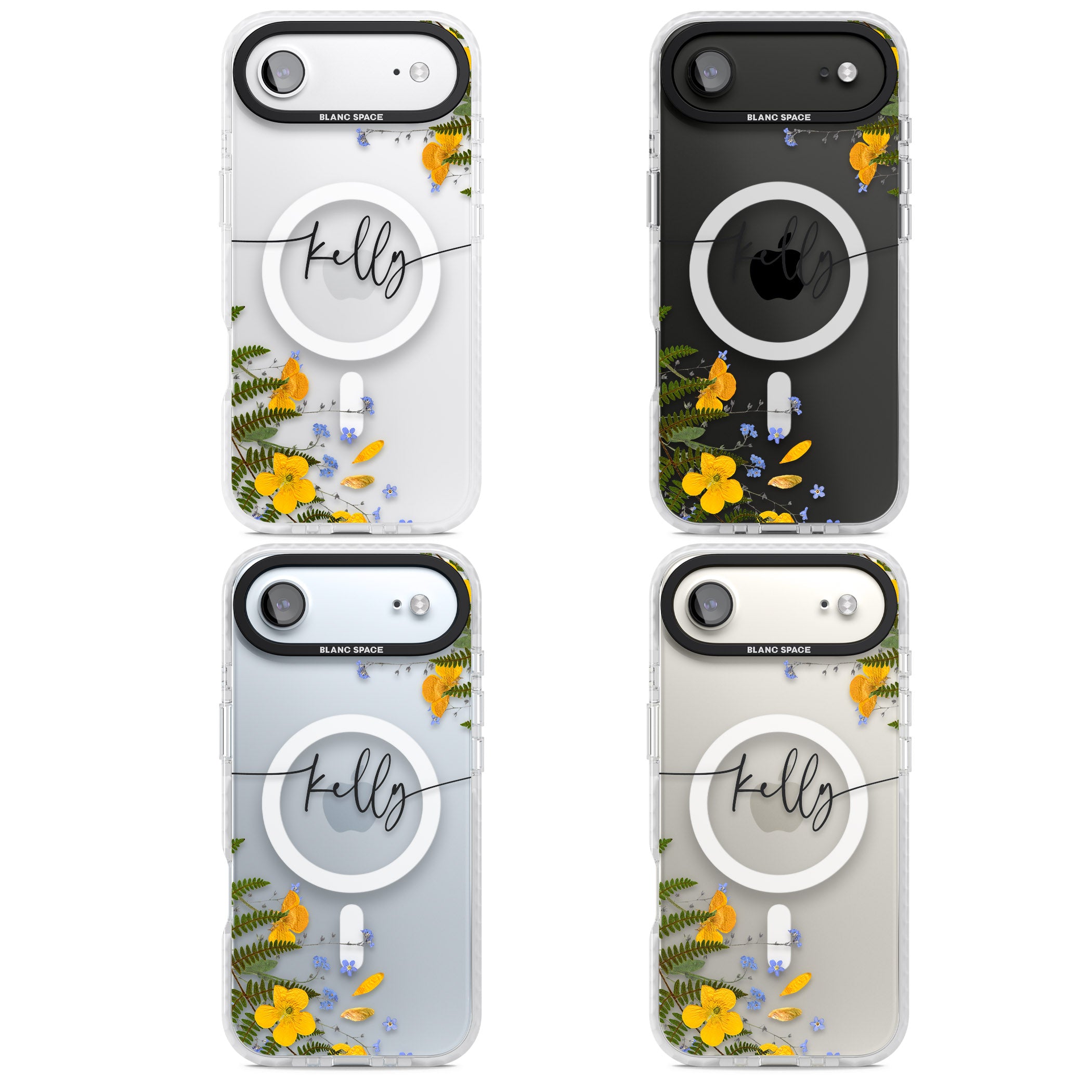 Personalised Ferns & Wildflowers iPhone 17 Air Impact Pro Clear Phone Case APT Impact Protection