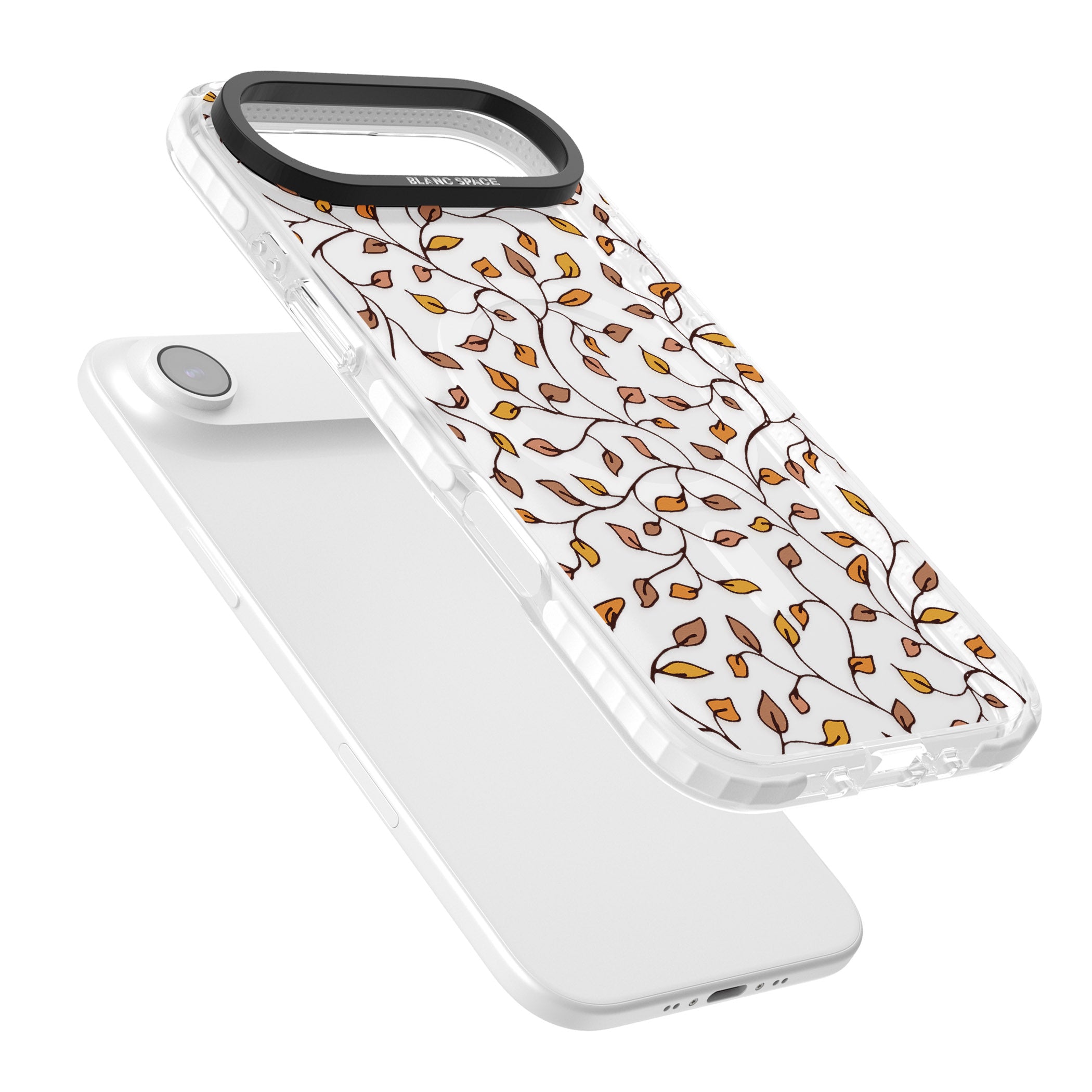 Personalised Autumn Leaves Pattern iPhone 17 Air Impact Pro Clear Phone Case Colours