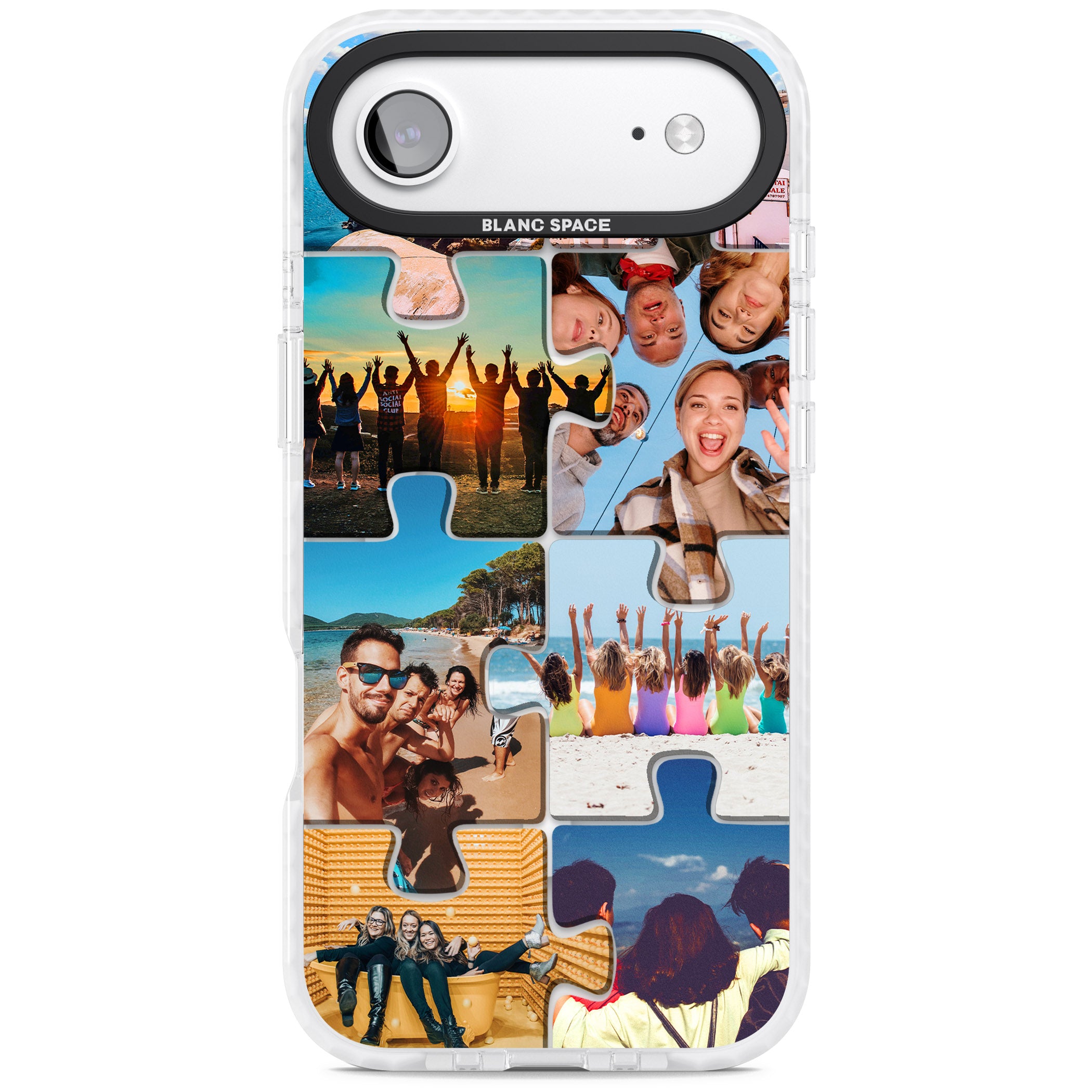 Personalised Jigsaw Photo Grid iPhone 17 Air Impact Pro Clear Phone Case
